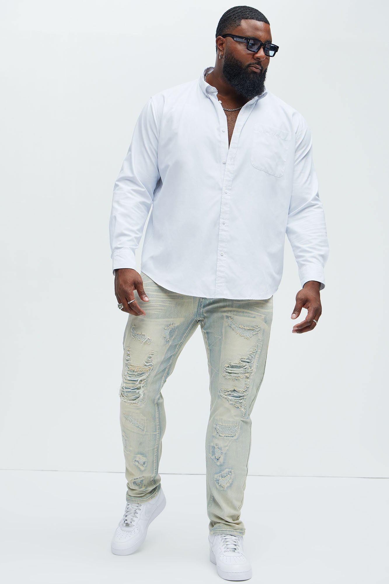 Above It All Ripped Stacked Skinny Jeans - Light Wash - Image 6