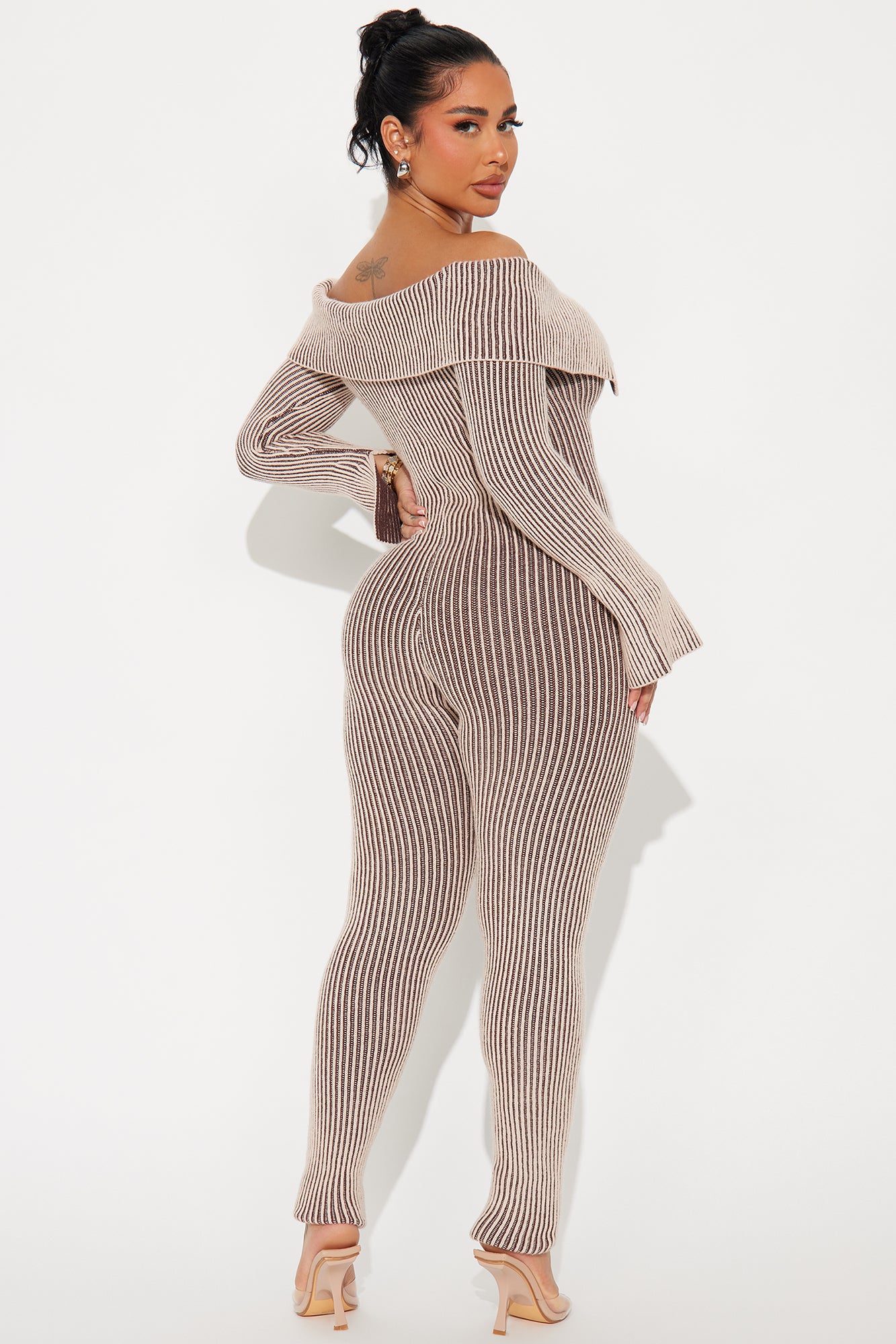 Cady Sweater Jumpsuit - Brown/combo - Image 3