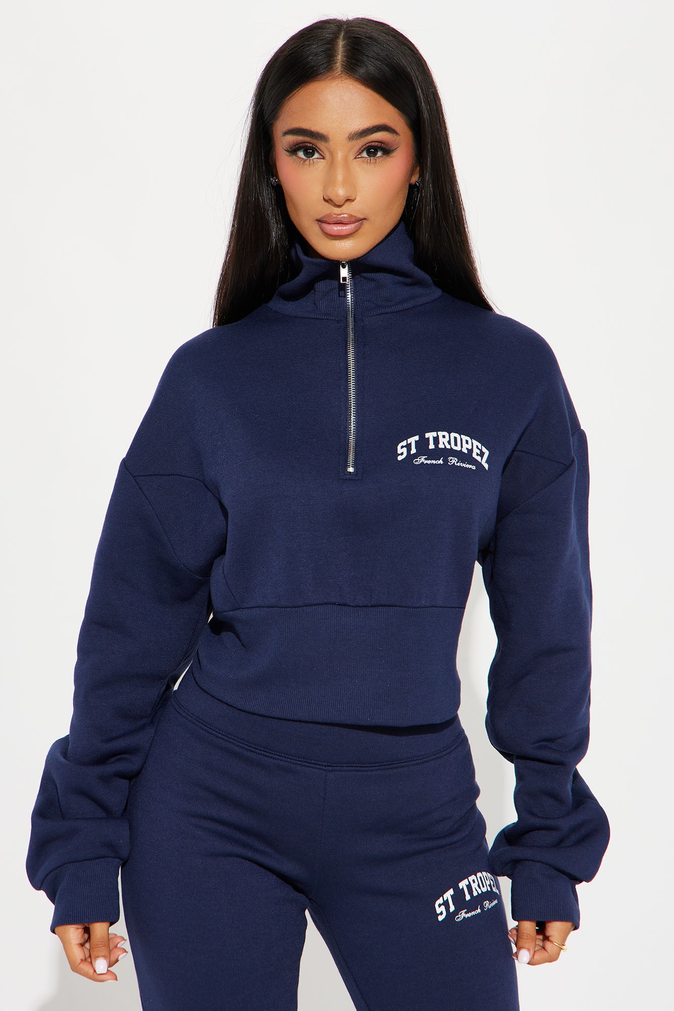 St. Tropez Polo Sweatshirt - Navy - Image 3