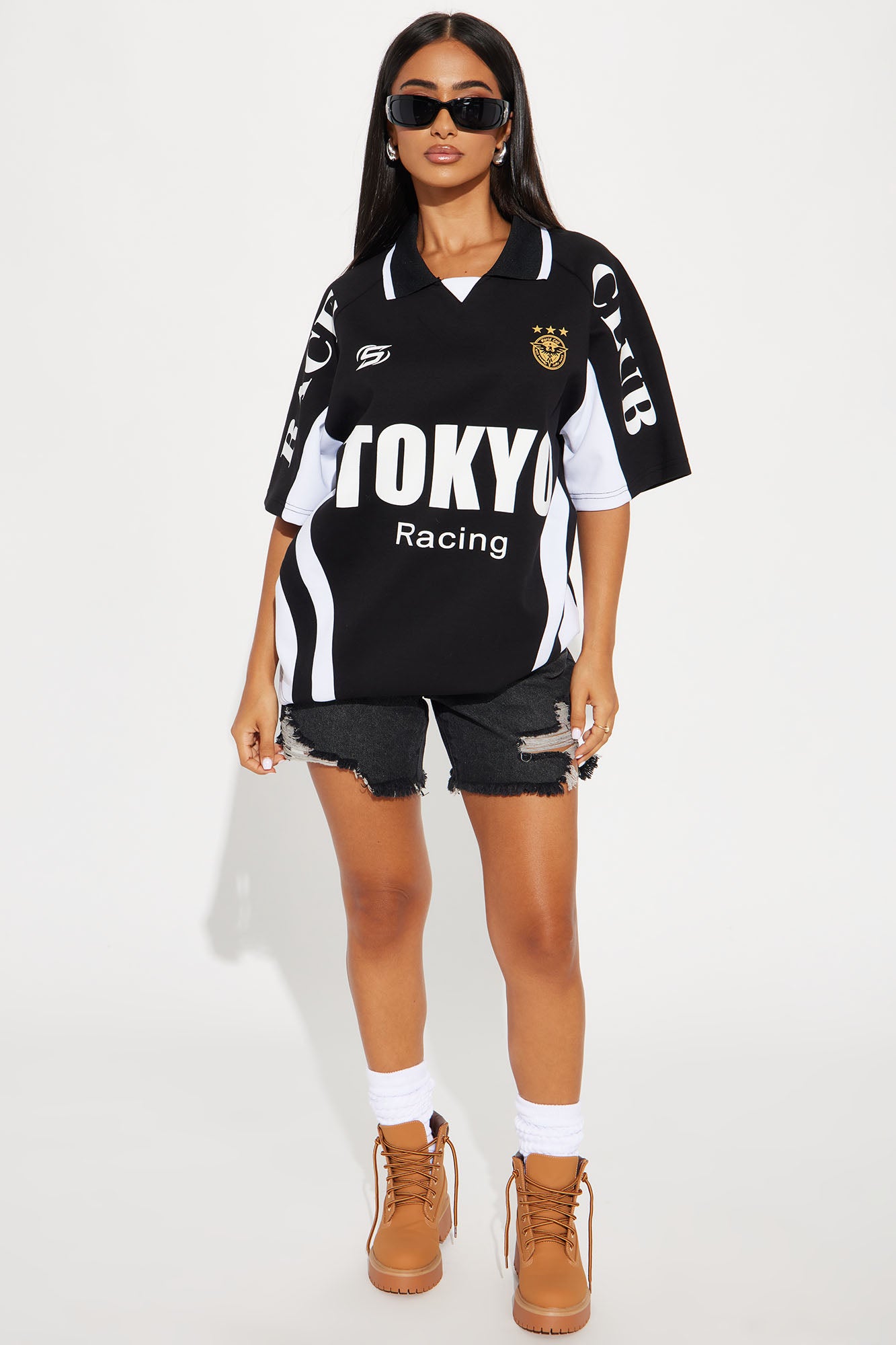 Tokyo Crowd Pleaser Polo Tee - Black - Image 3