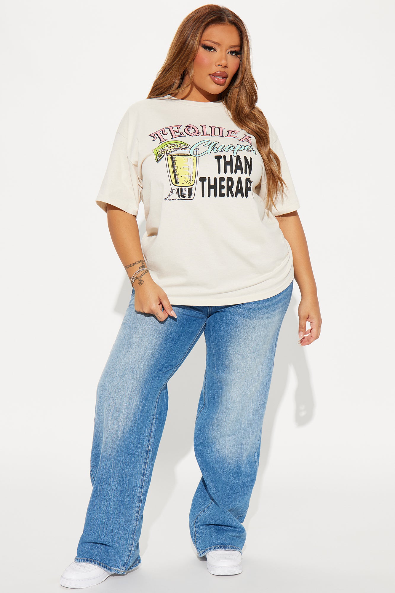 Tequila Cheaper Than Therapy Tee - Off White - Image 6