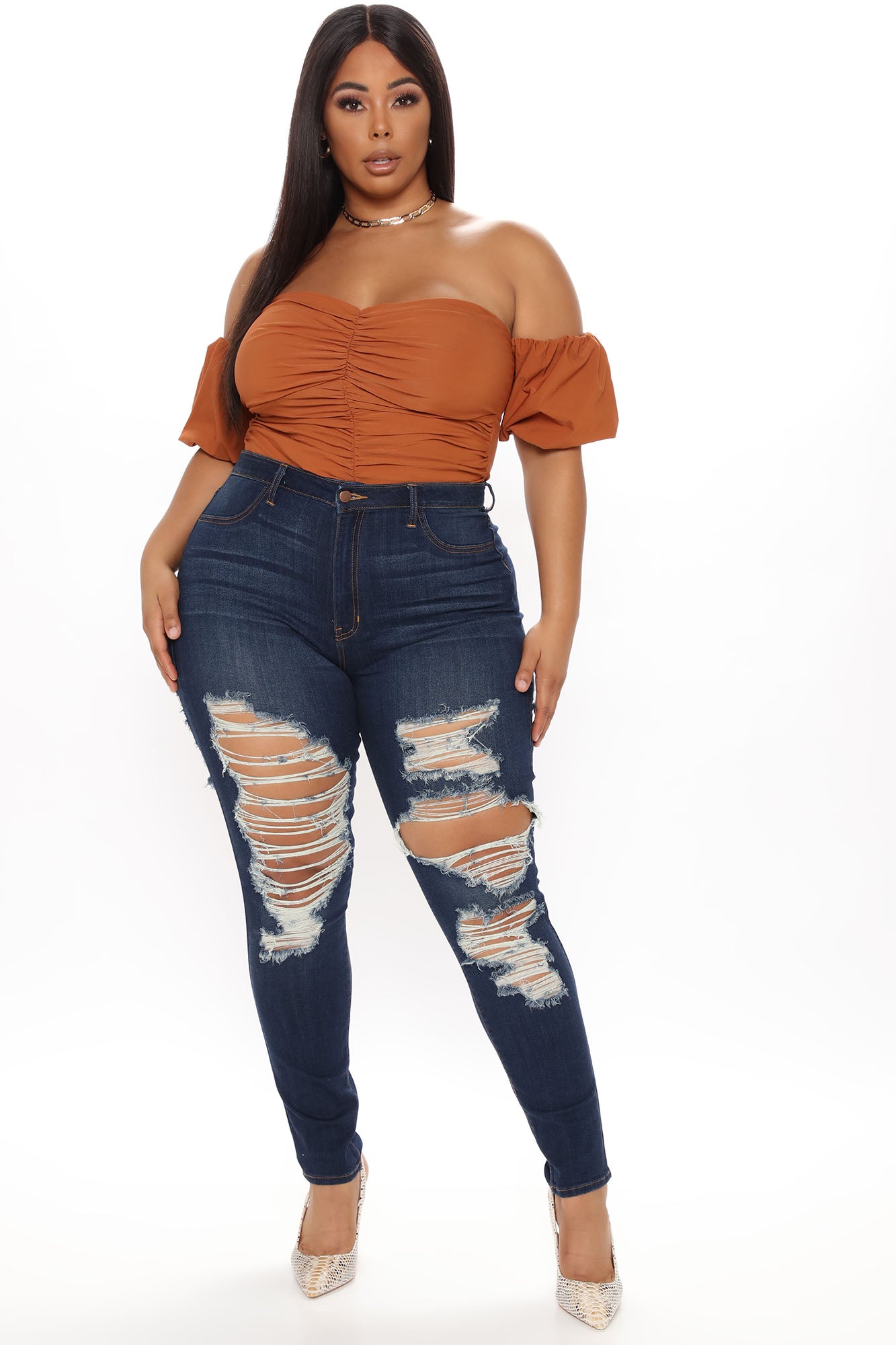 With Desire Bodysuit - Rust - Image 7