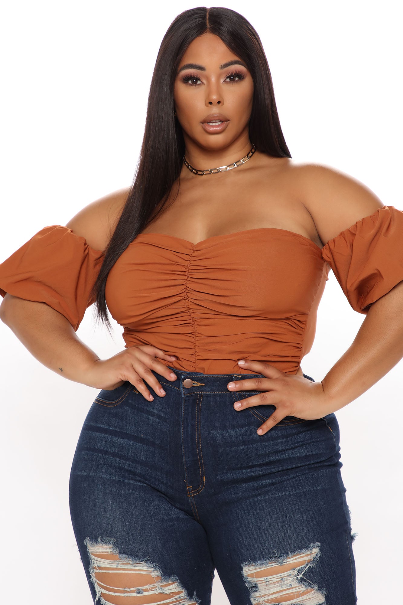 With Desire Bodysuit - Rust - Image 8
