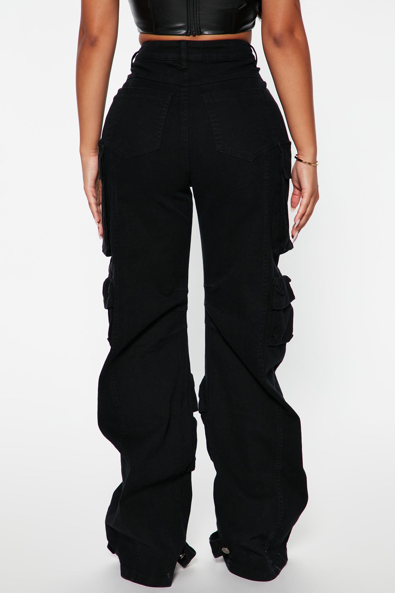 Courtney Cargo Jeans - Black - Image 4