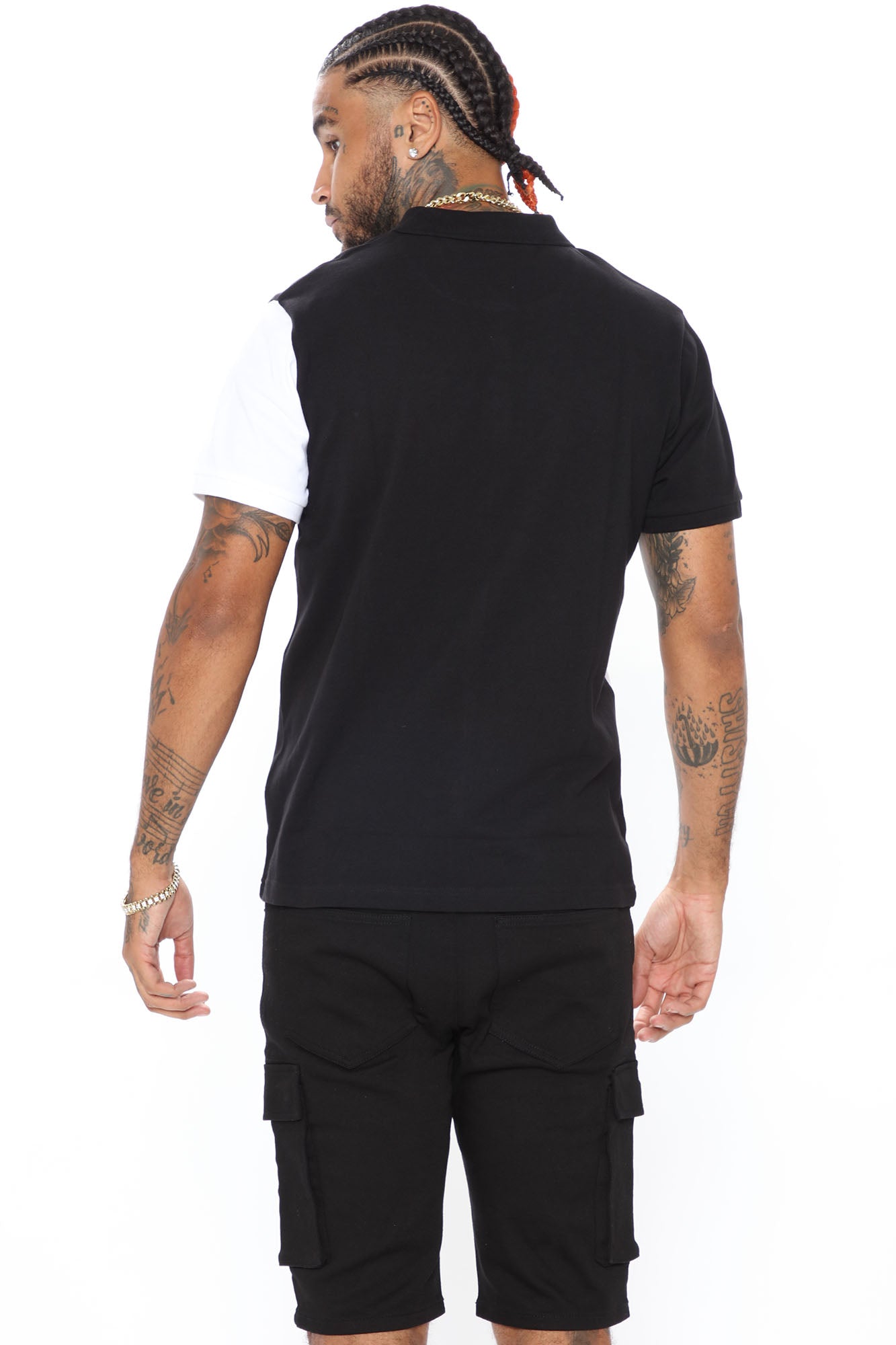 Can You Not Short Sleeve Polo - Black/White - Image 4