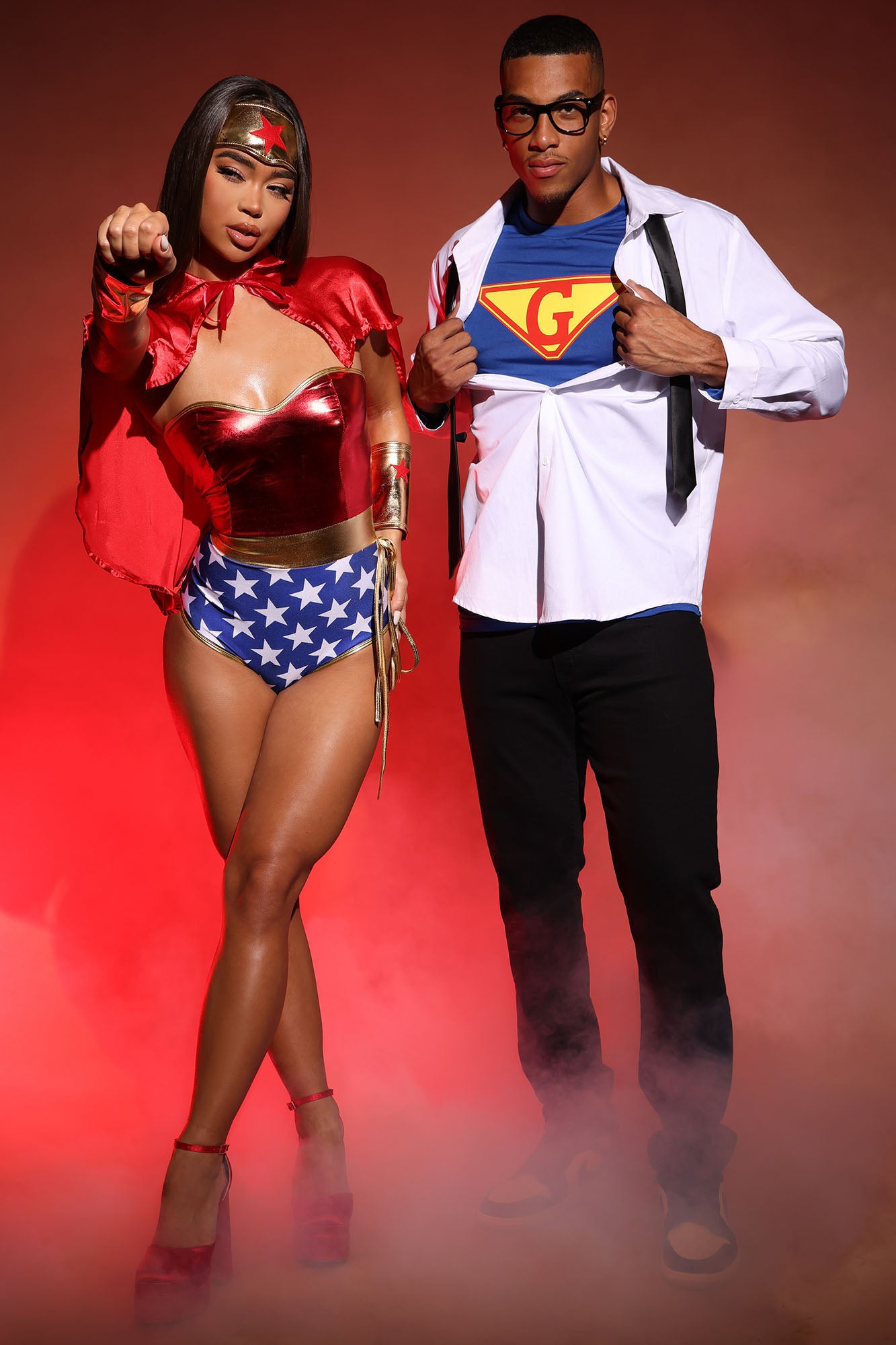 Super Guy 4 Piece Costume Set - Multi Color - Image 3