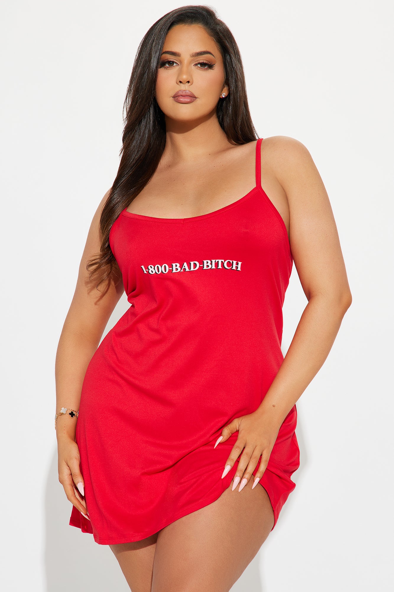 Bad Bitch PJ Robe Set - Red - Image 8