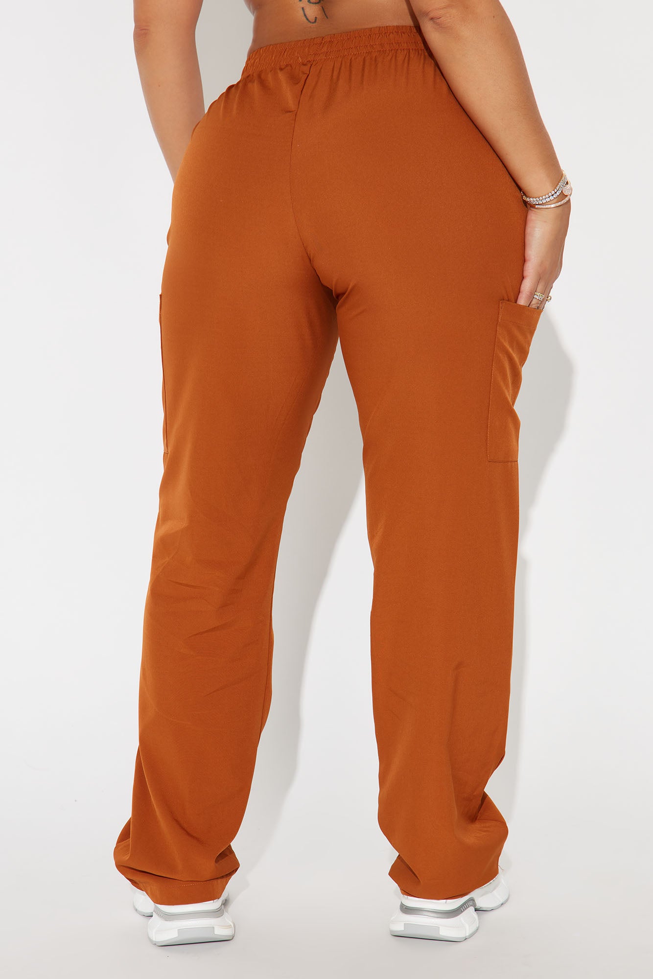 Working Overtime 4FLEX Uniform Scrub Pants - Brown - Image 3