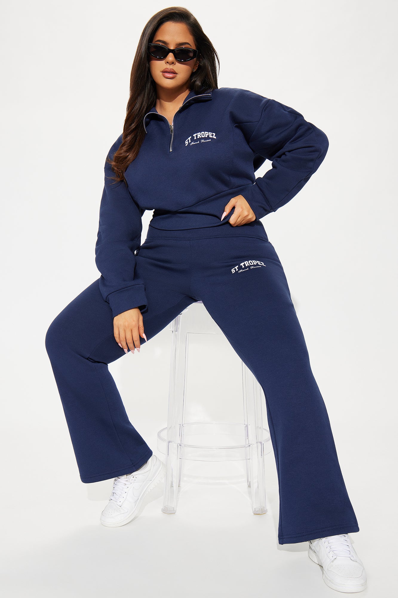 St. Tropez Polo Sweatshirt - Navy - Image 5