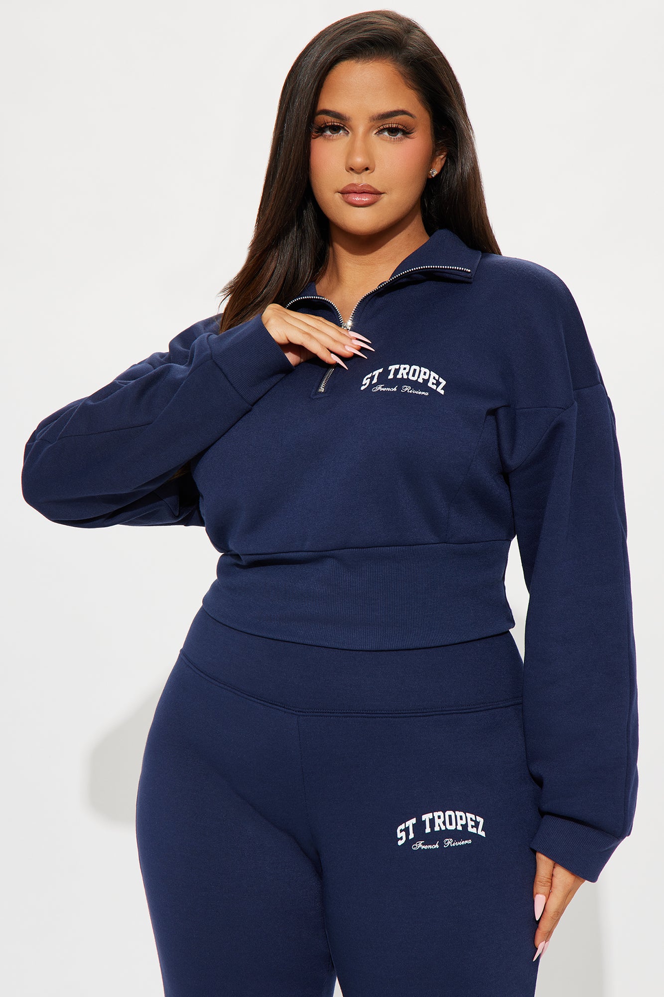 St. Tropez Polo Sweatshirt - Navy - Image 6