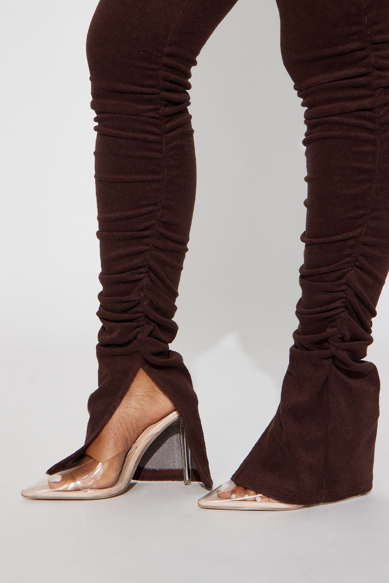 Weekend Chill Terry Cloth Pant Set - Chocolate - Image 4