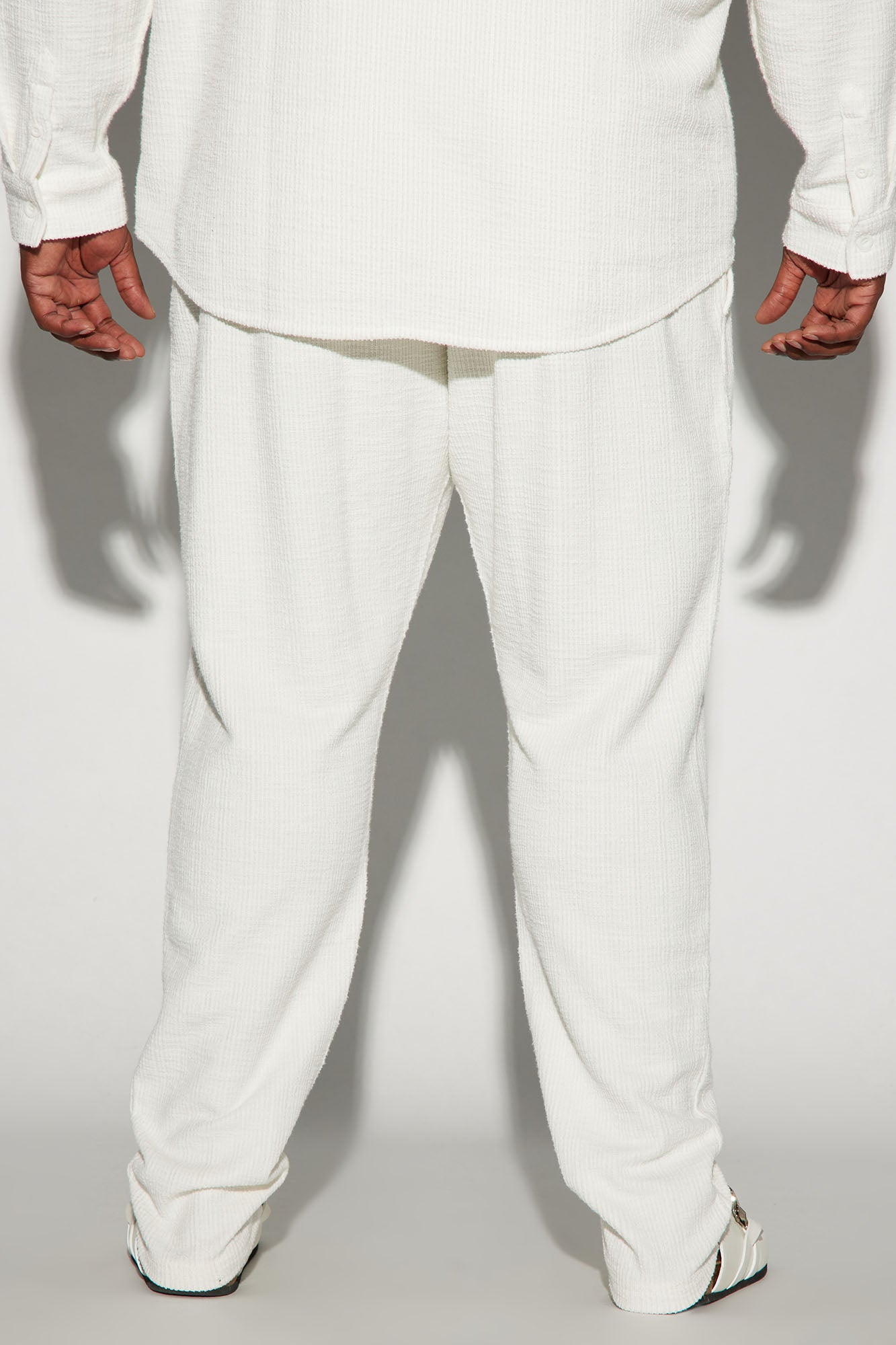 Dean Textured Slim Pants - White - Image 14