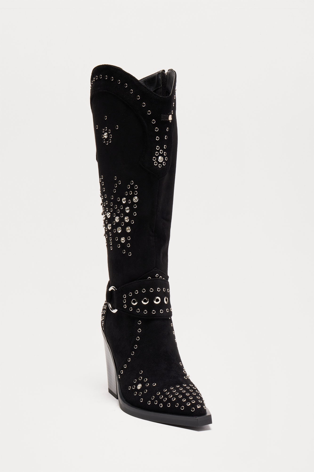 Sedona Studded Cowboy Boots - Black - Image 3
