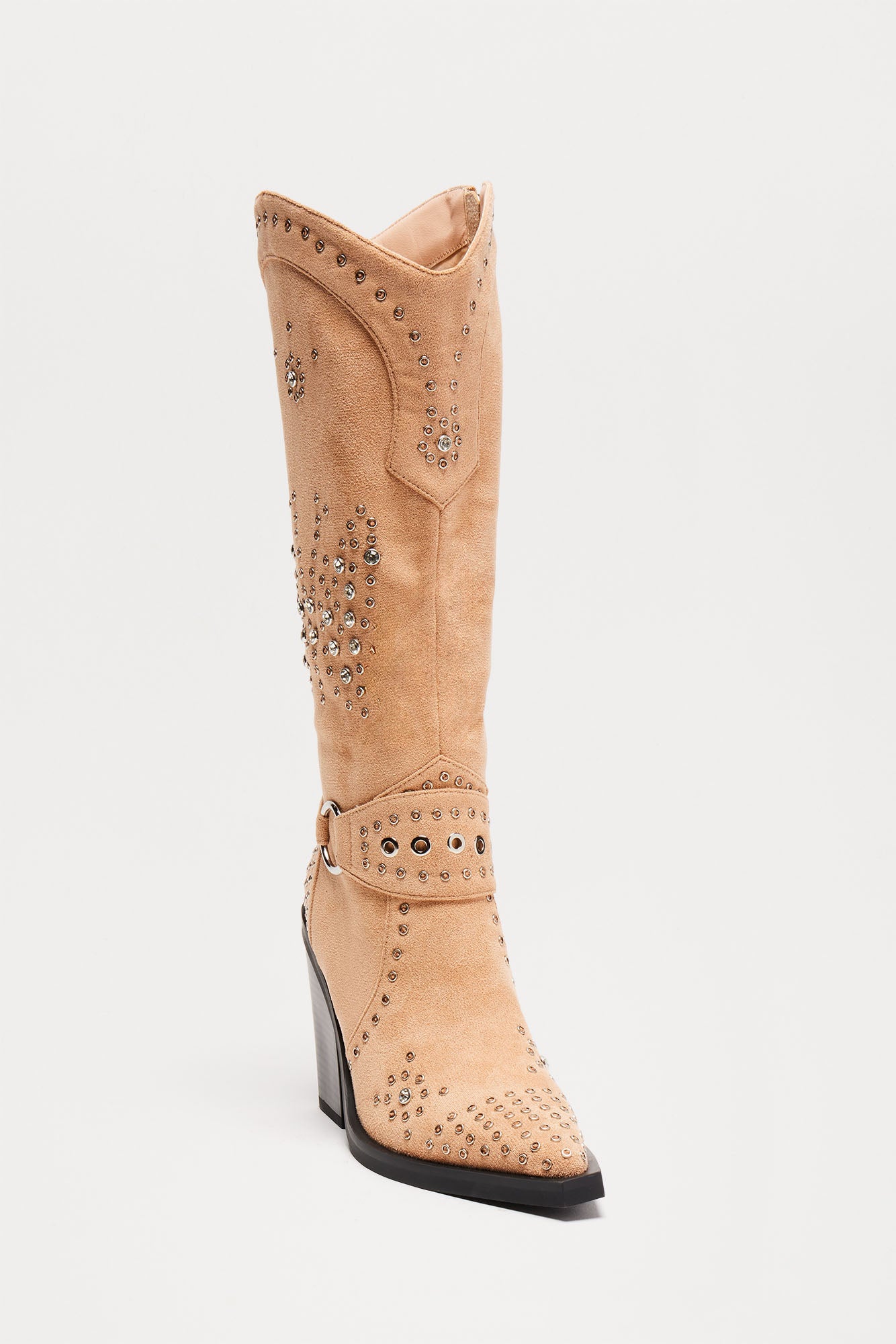 Sedona Studded Cowboy Boots - Cream - Image 3