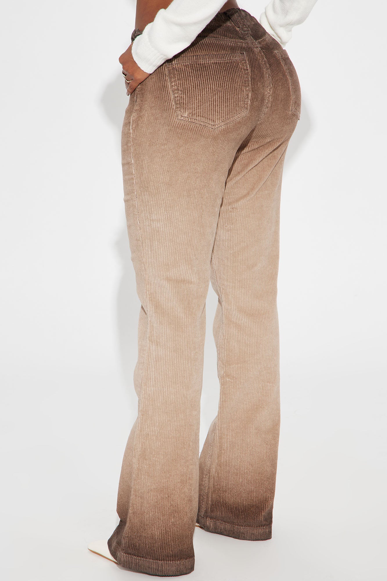 Stacy Corduroy Flare Pant - Brown/combo - Image 3