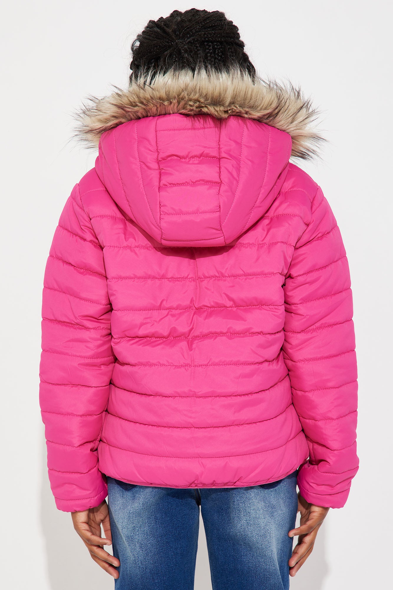 Mini Always Ready For Fun Puffer Coat - Fuchsia - Image 4