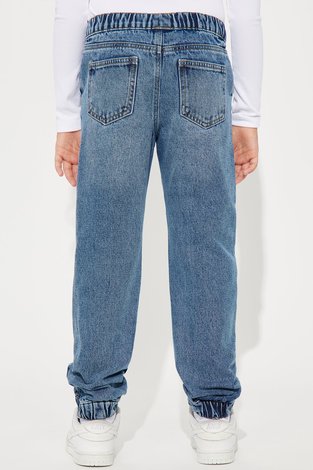 Mini  End Game Relaxed Denim Joggers - Medium Blue Wash - Image 3