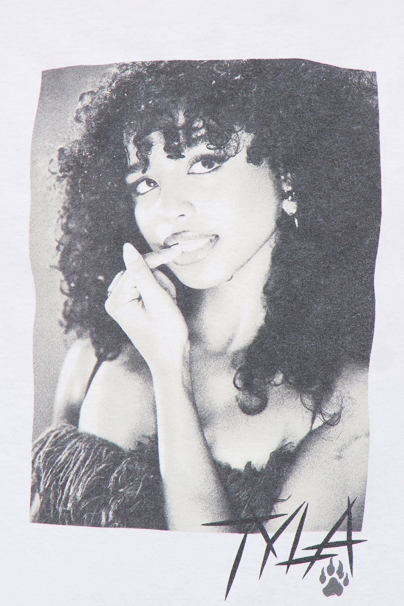 Mini Tyla Up Close Washed Tee - White - Image 3