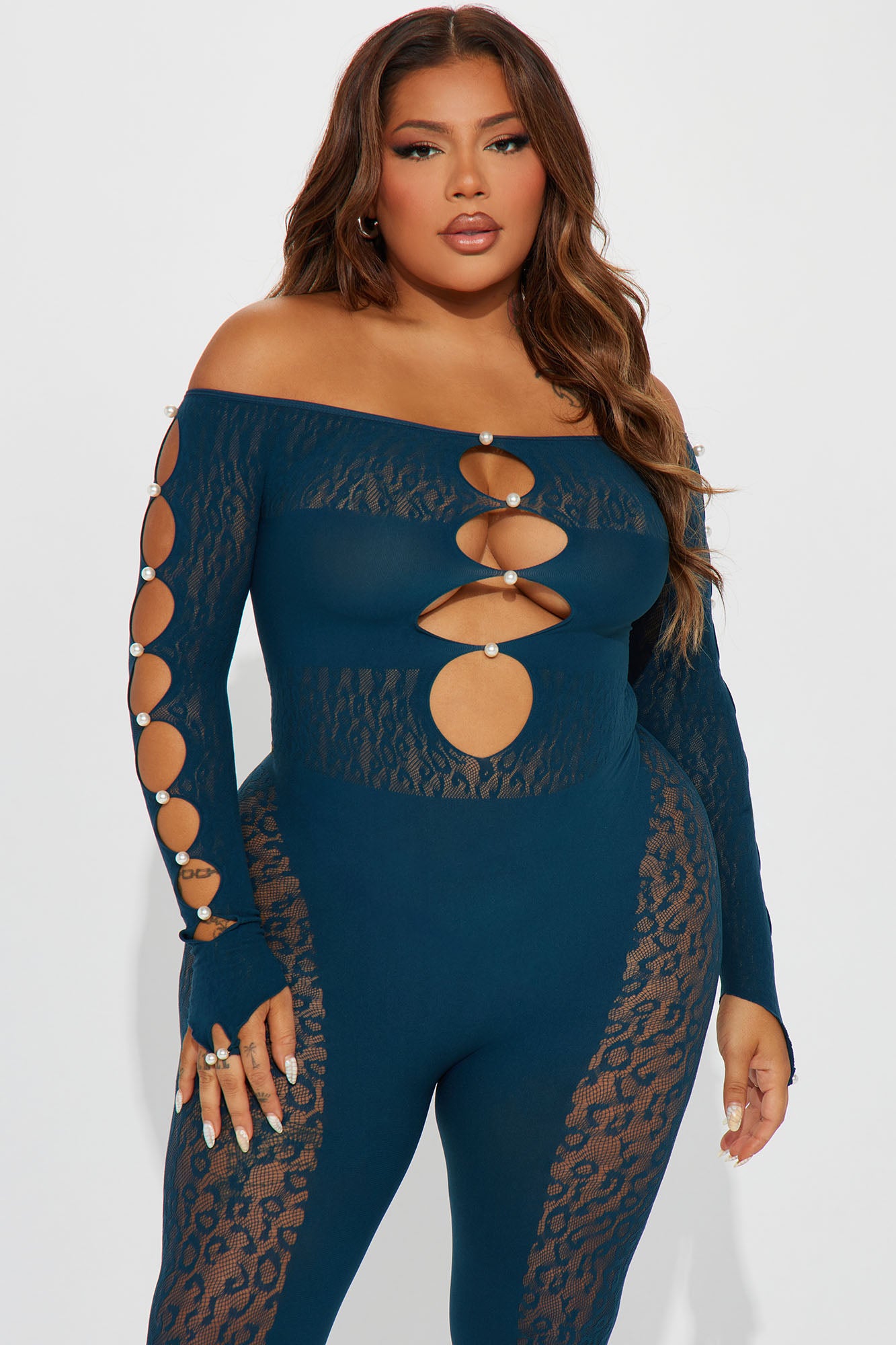 Sierra Seamless Jumpsuit - Teal - Image 8