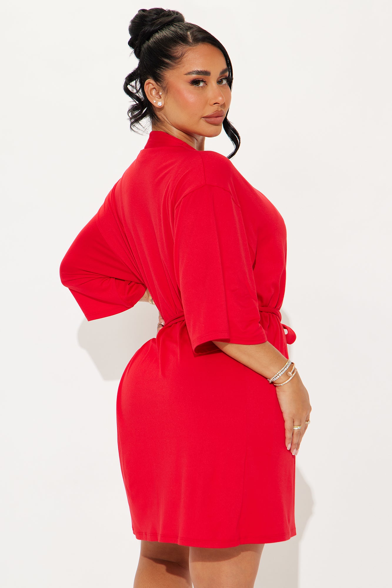 Bad Bitch PJ Robe Set - Red - Image 5