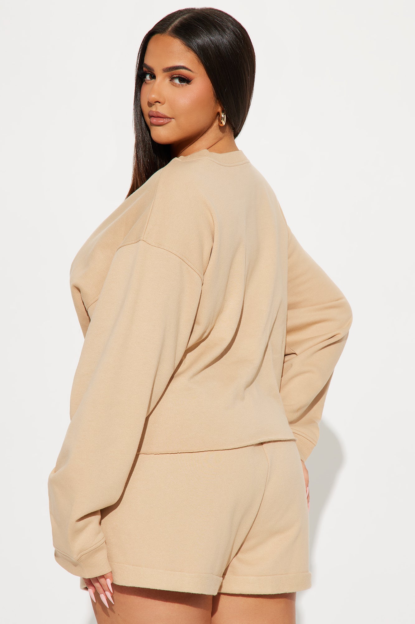 St. Tropez Embroidered Sweatshirt - Taupe - Image 8