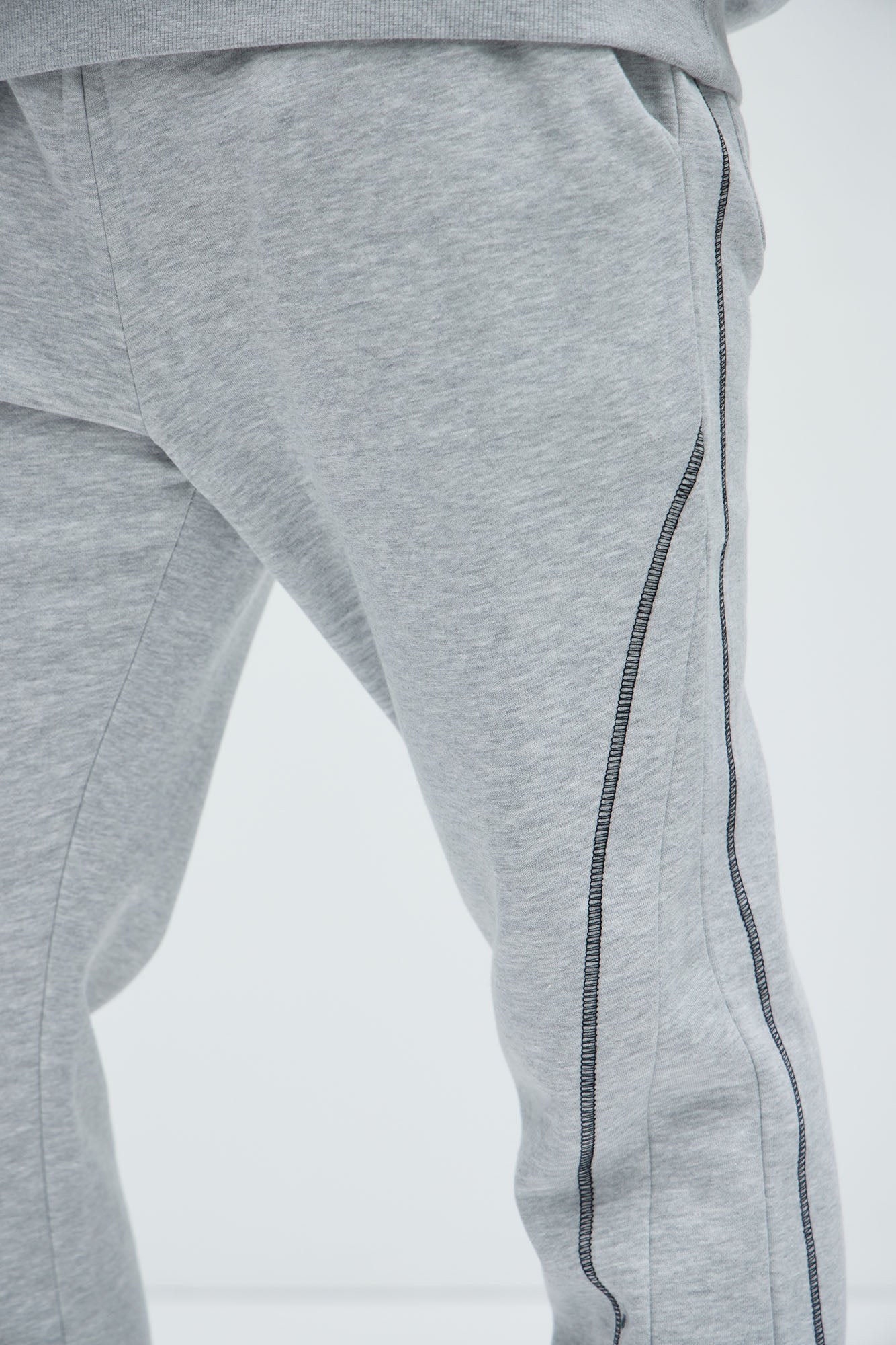 Tyson Trust Me Skinny Flare Contrast Sweatpants - Heather Grey - Image 4