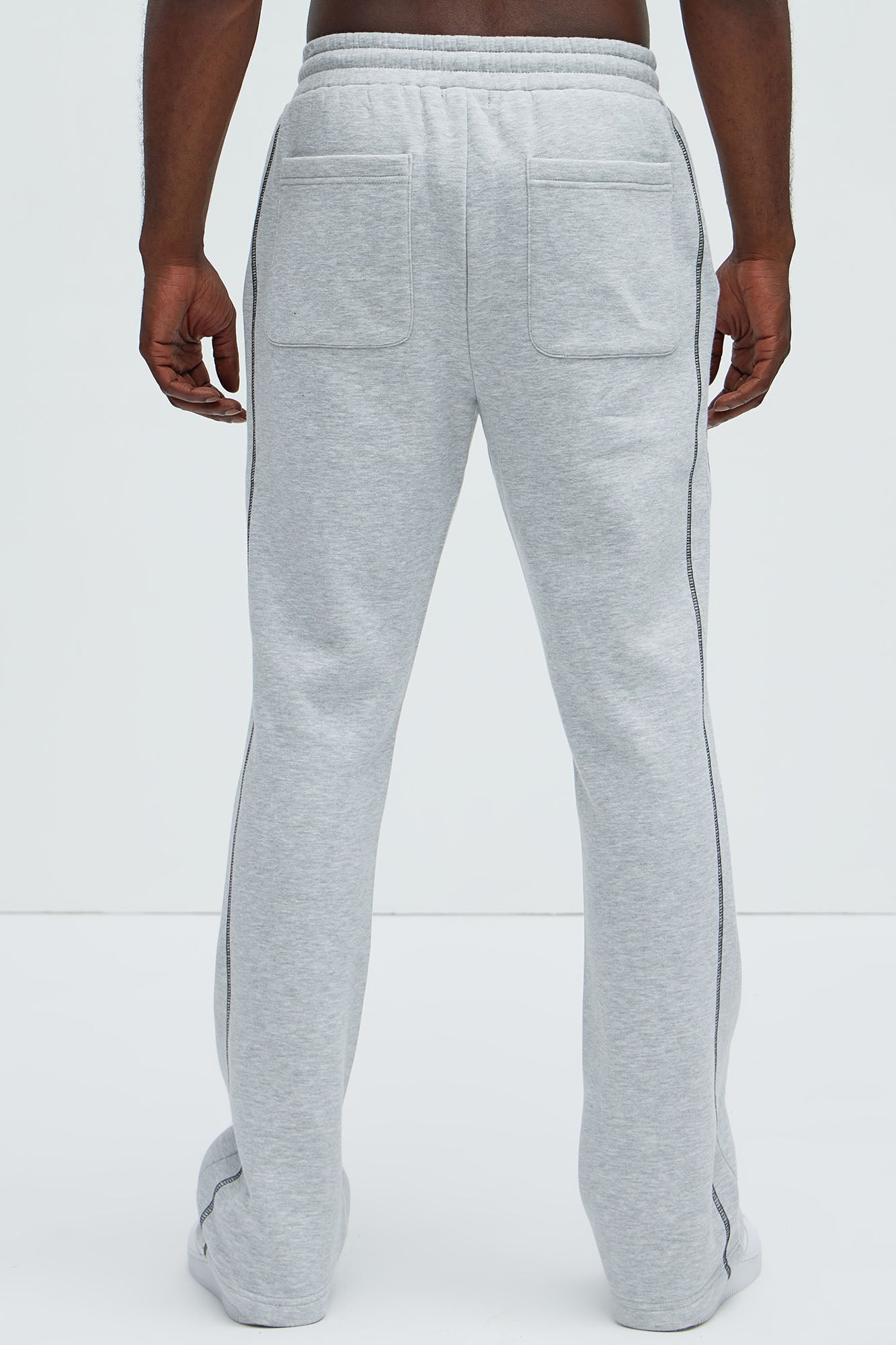 Tyson Trust Me Skinny Flare Contrast Sweatpants - Heather Grey - Image 5