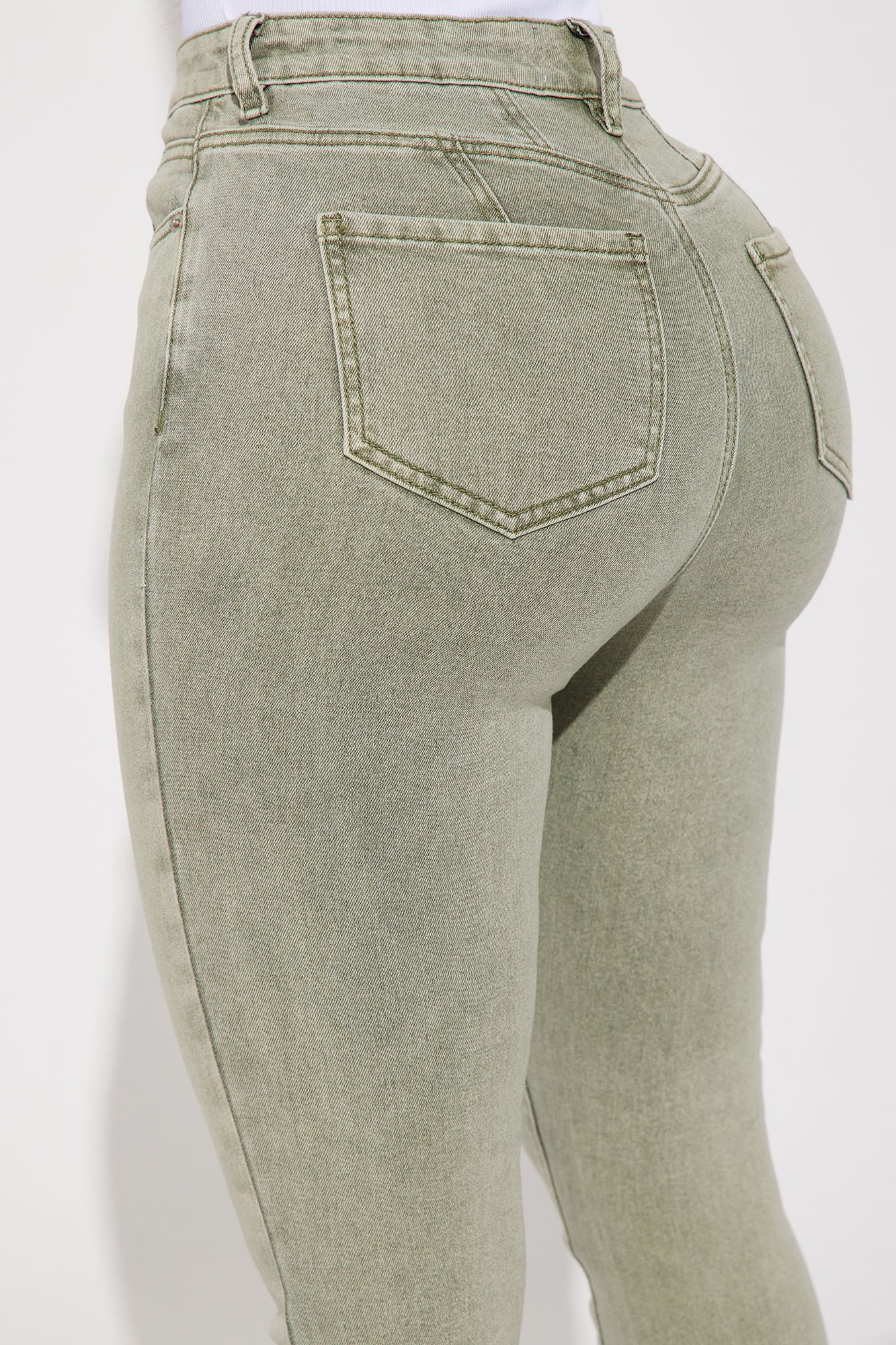 Shape Up Sculpting Stretch Skinny Jeans - Green - Image 4