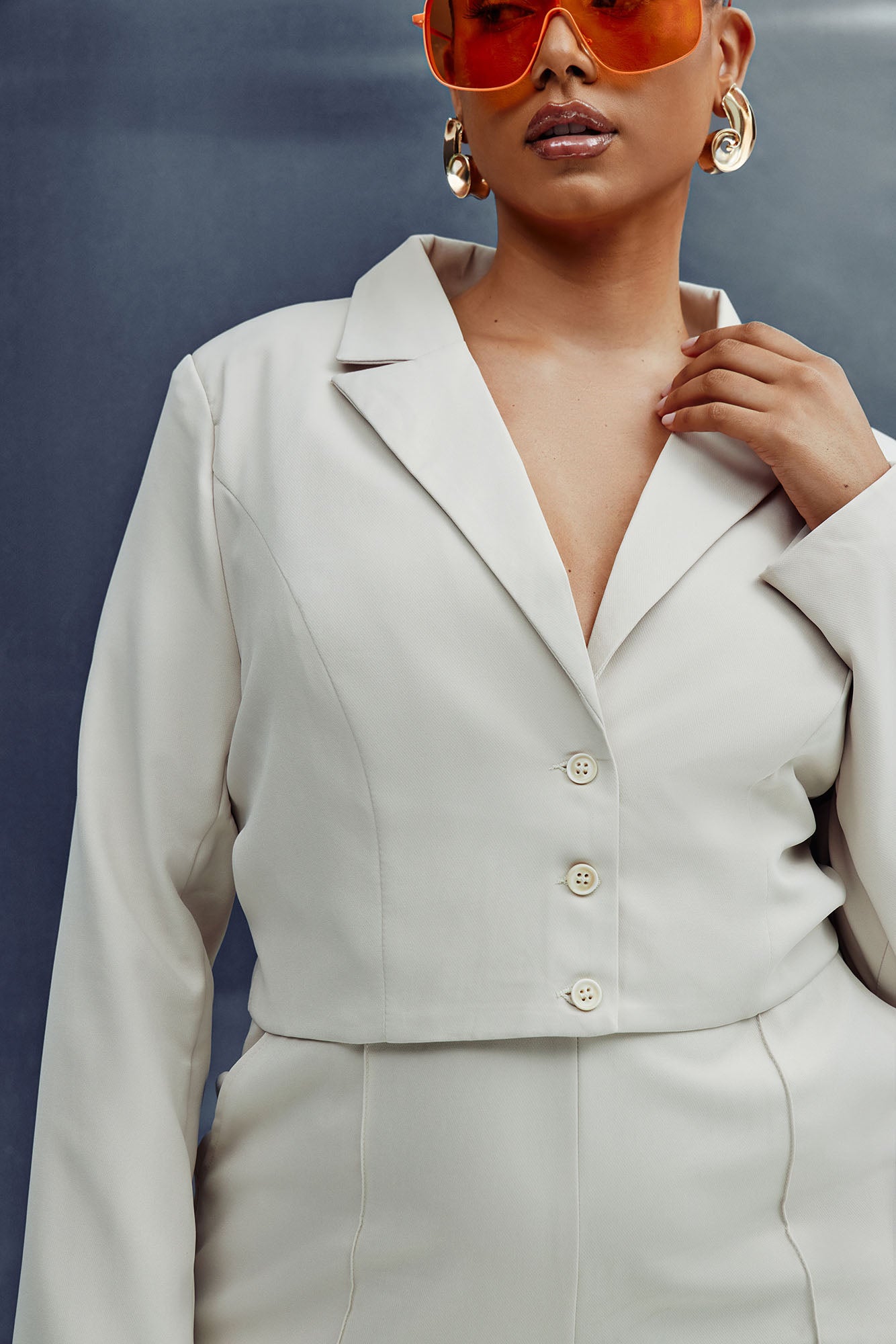 Quick Break 2 Piece Jumpsuit Set - Beige - Image 7