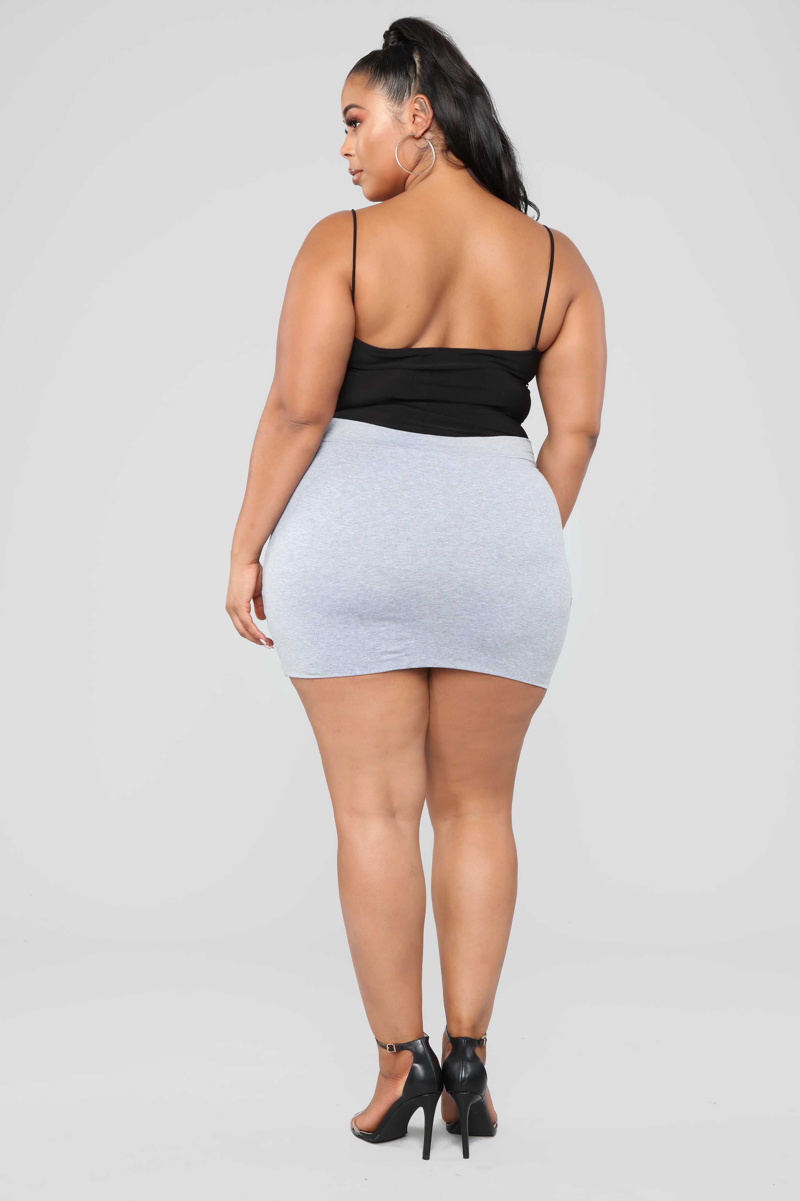 Melanie Mini Skirt - Heather Grey - Image 9