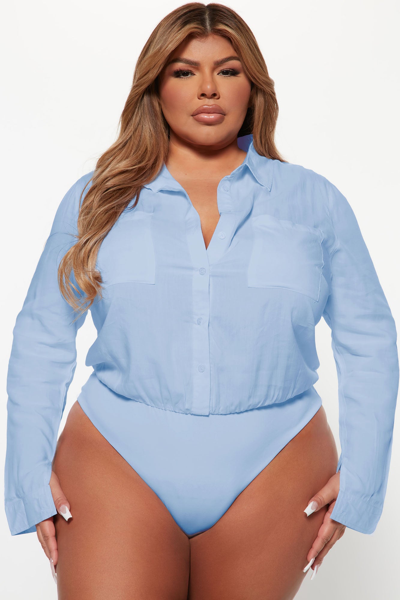 You Better Work Bodysuit - Blue - Image 5