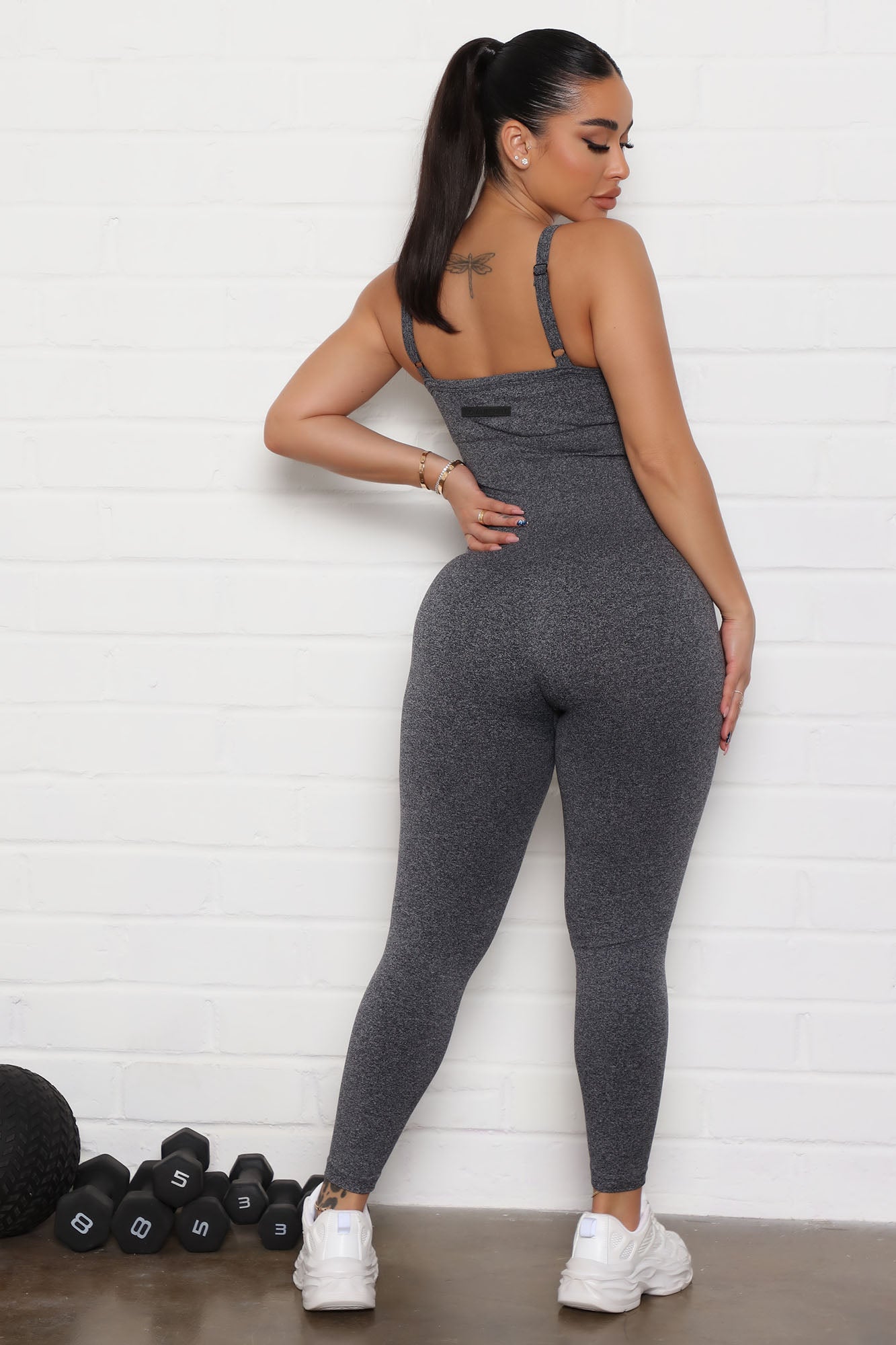 Vital Goddess Active Jumpsuit In Infinity Seamless - Black - Image 5