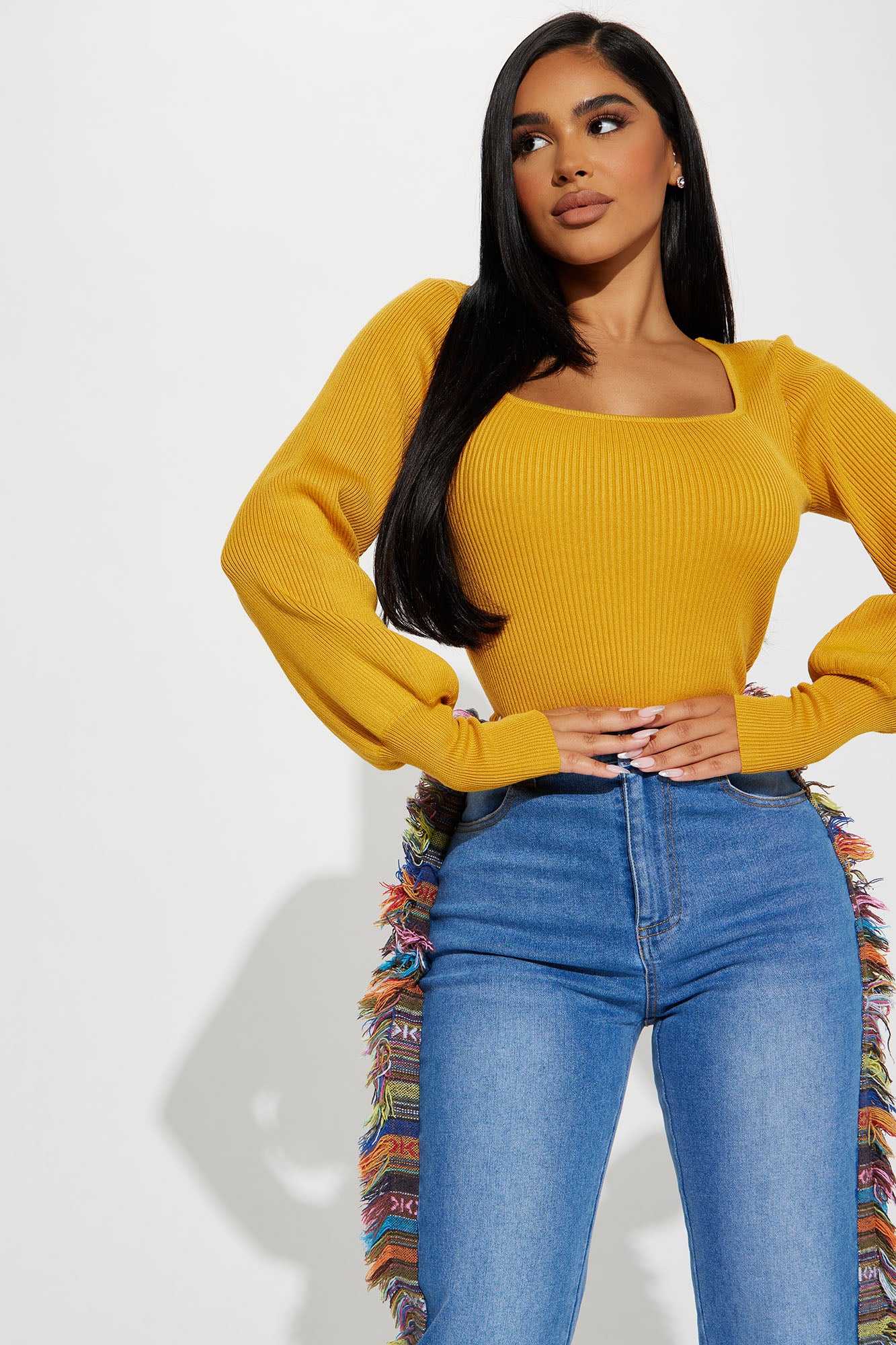 Higher Love Sweater - Mustard - Image 3
