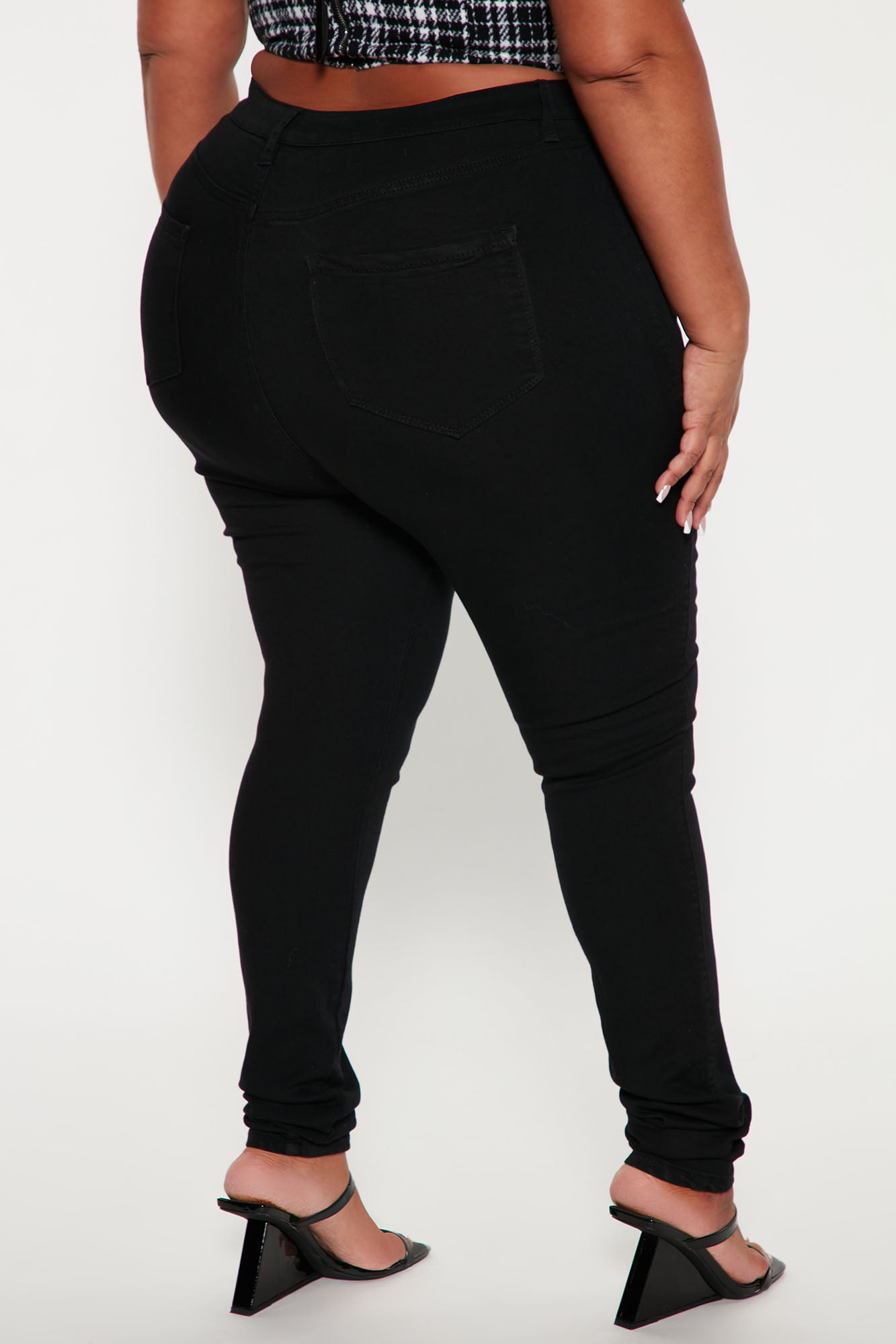 Tall Classic High Waist Skinny Jeans - Black - Image 6