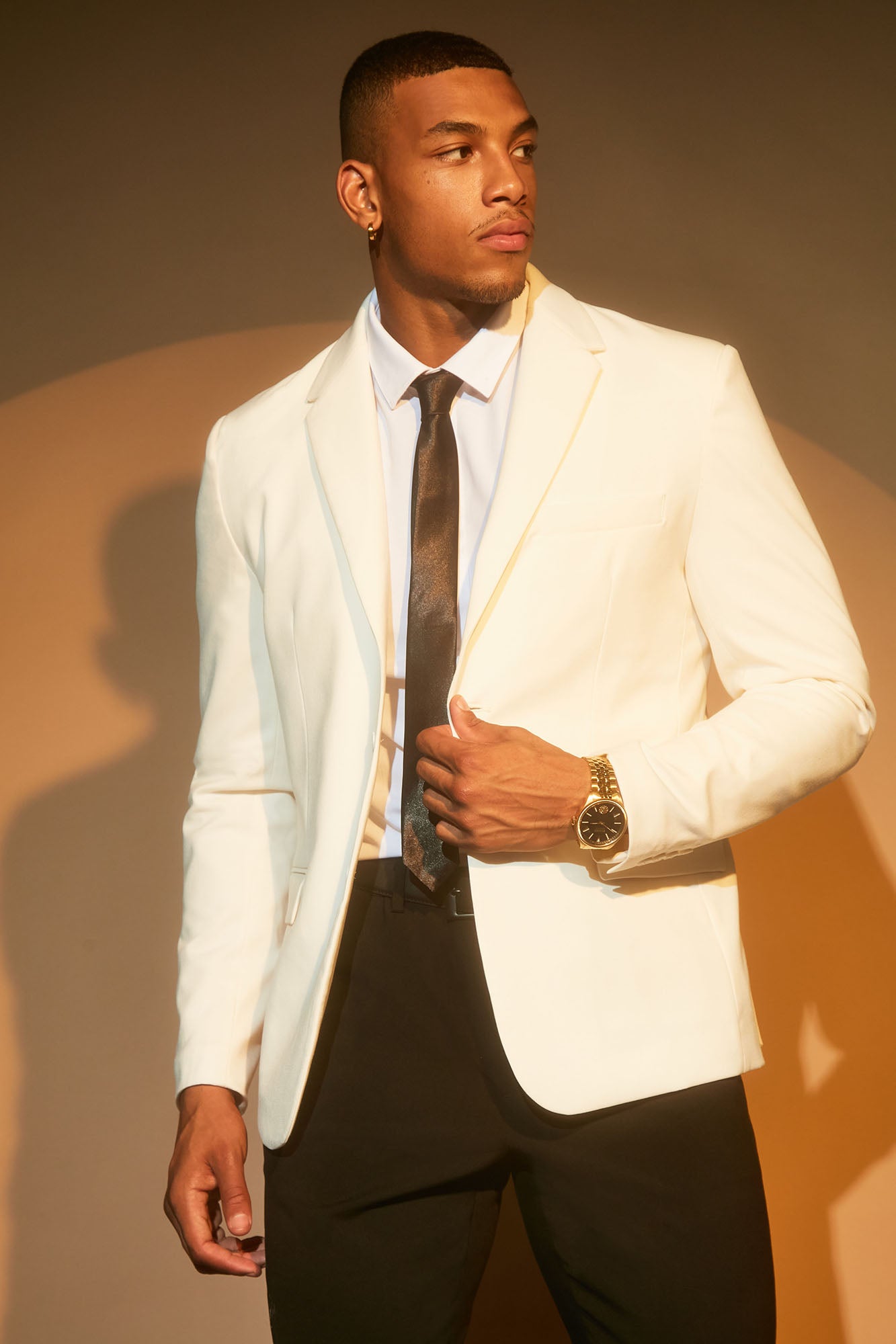 The Modern Stretch Suit Jacket - Off White - Image 9
