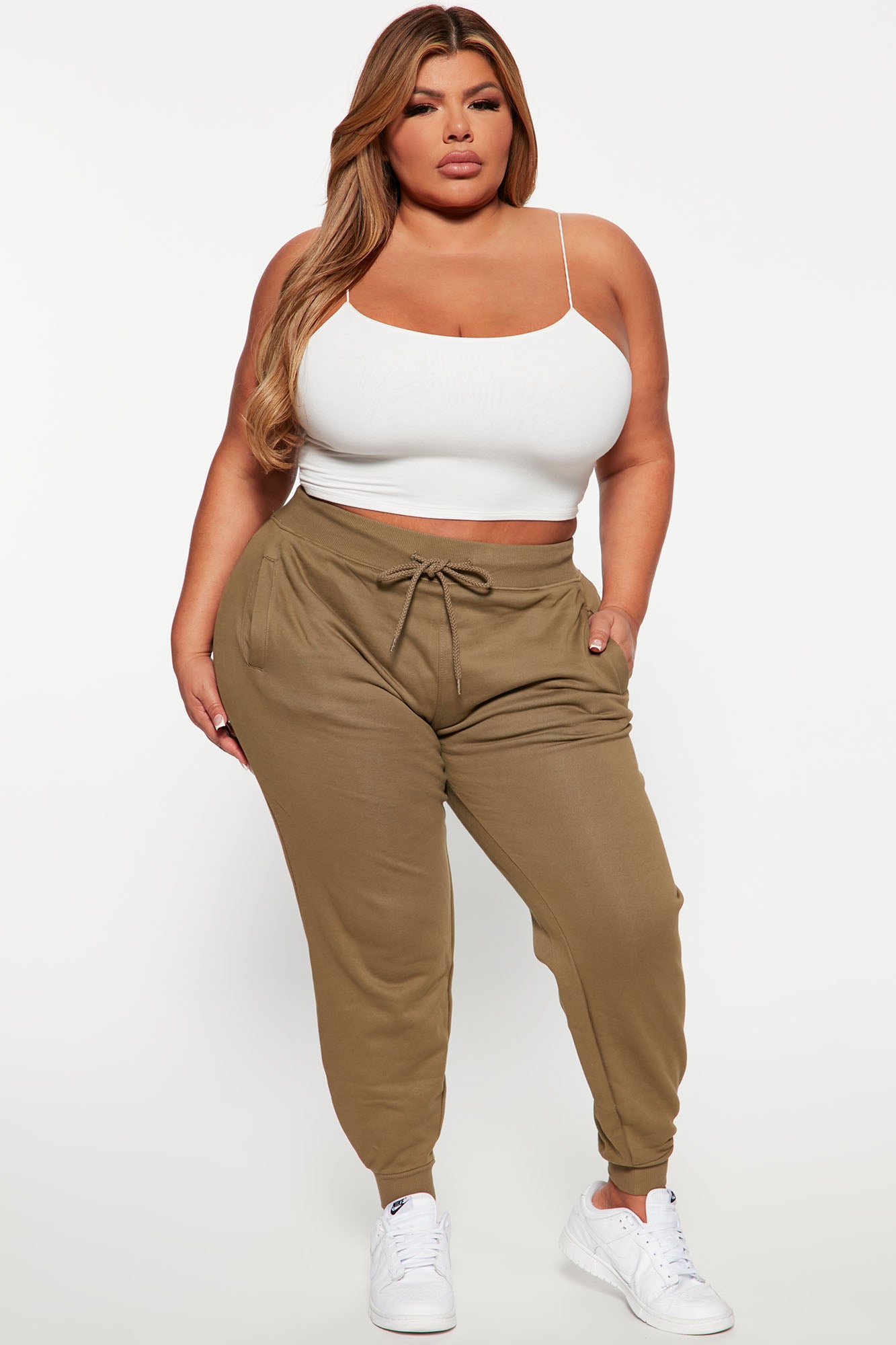 Stole Your Boyfriend's Oversized Jogger - Olive - Image 5