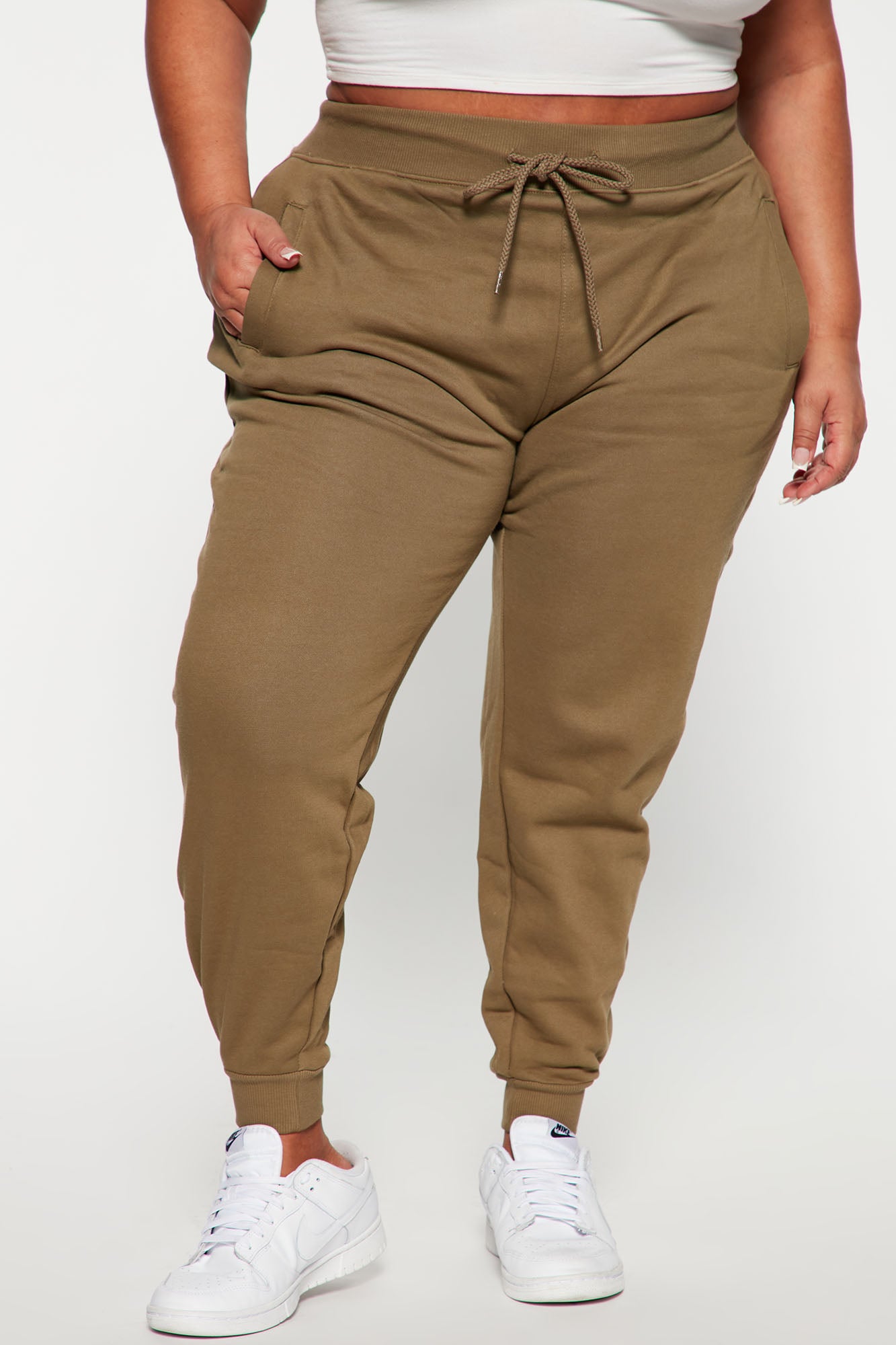 Stole Your Boyfriend's Oversized Jogger - Olive - Image 6