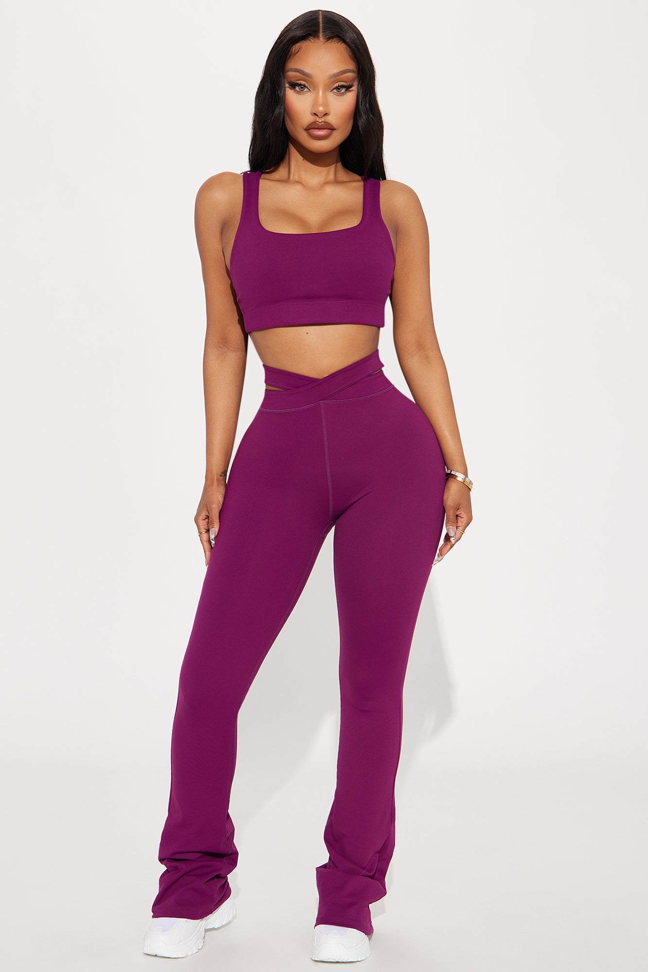 Fire Flow Super Soft Sports Bra - Plum - Image 3