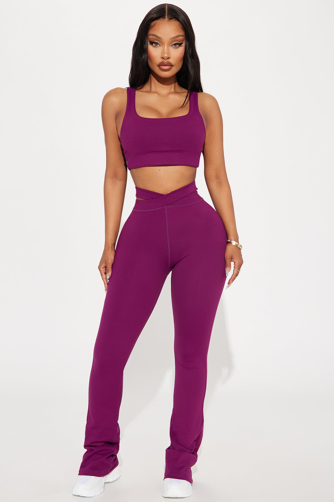 Fire Flow Super Soft Active Yoga Pant - Plum - Image 3