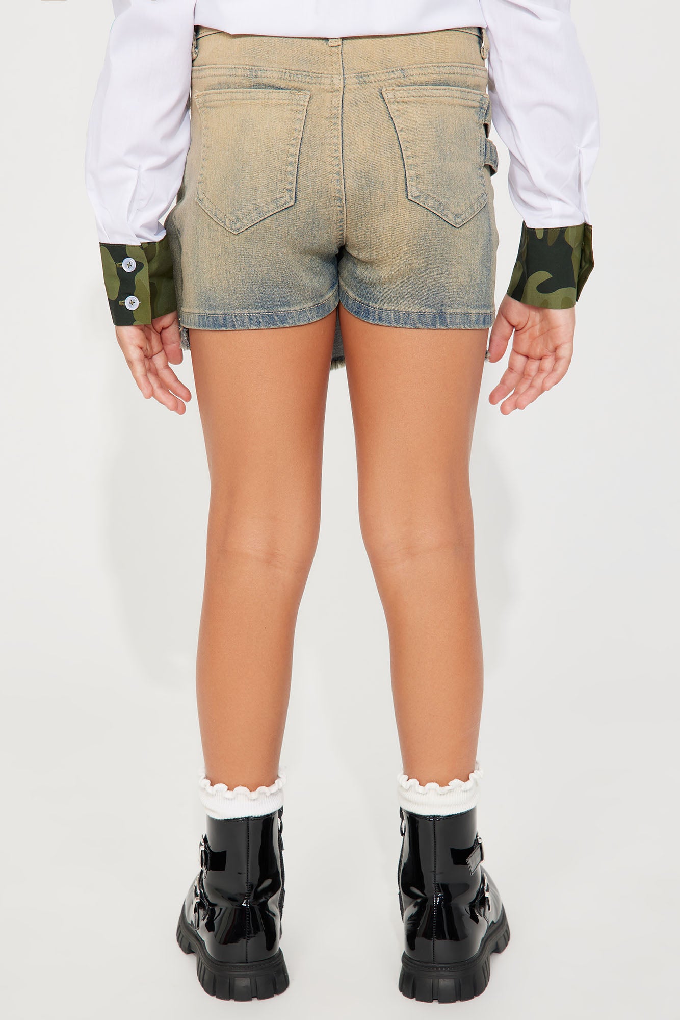 Mini Vintage Vibes Pleated Denim Skirt - Vintage Blue Wash - Image 4