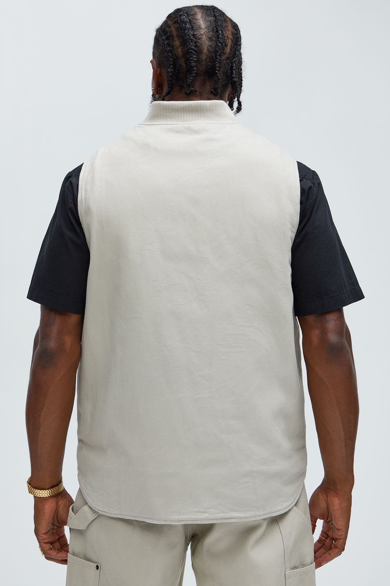 Alexander Utility Canvas Vest - Off White - Image 9