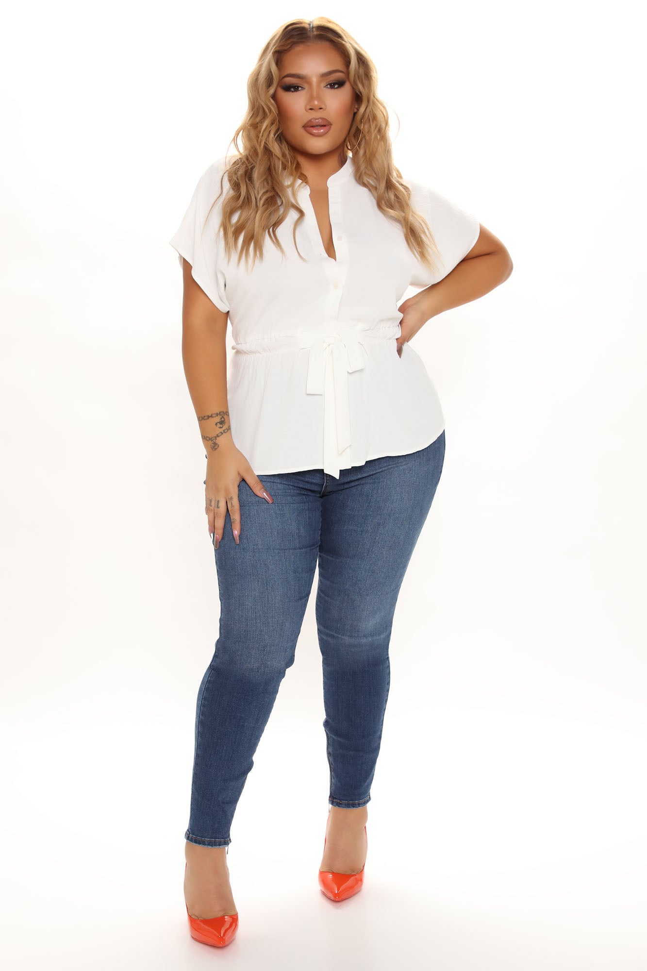 Waist No Time Blouse - Off White - Image 5