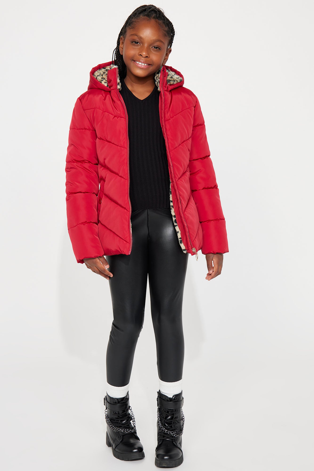 Mini Always Warm Quilted Puffer Jacket - Red - Image 3