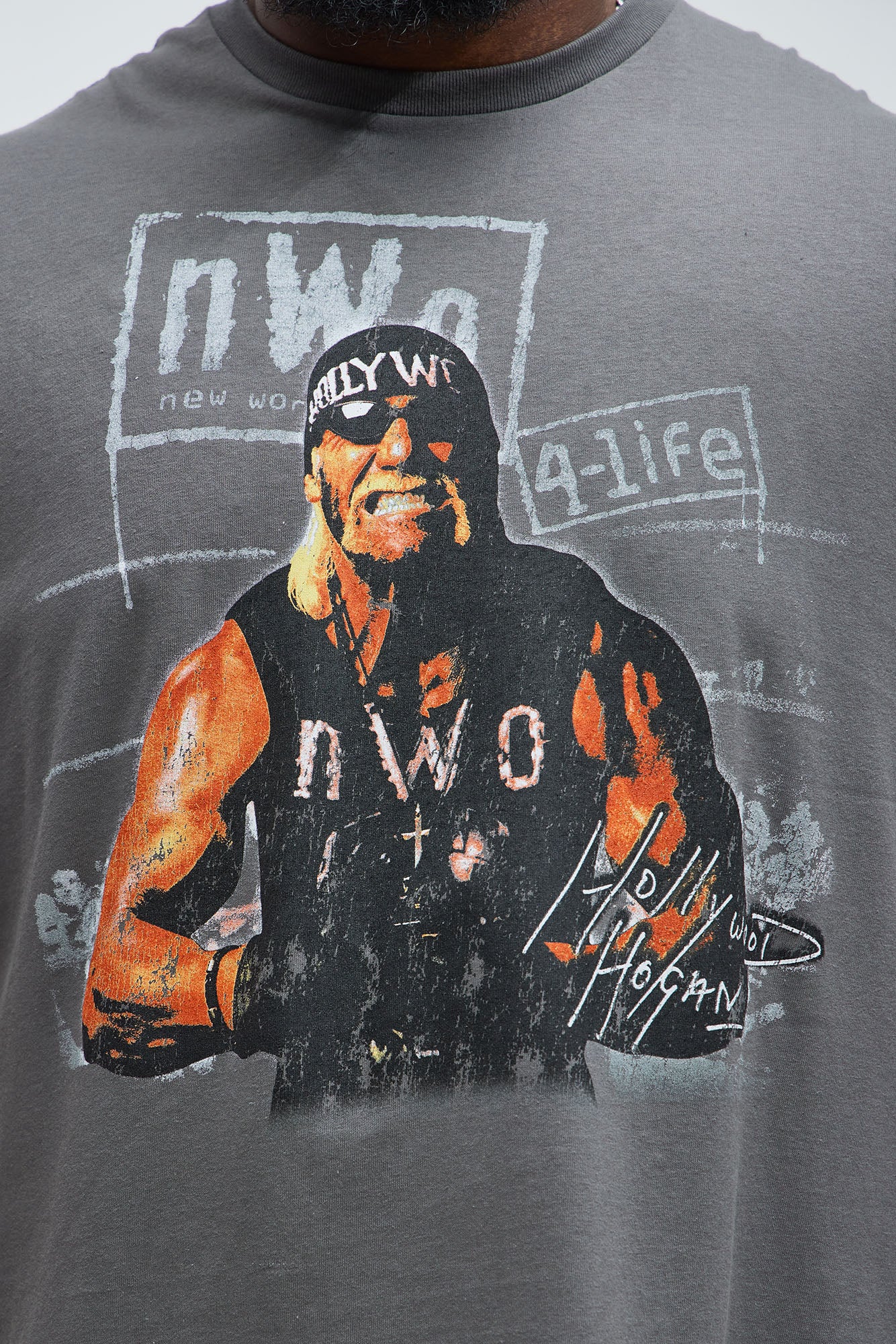 WWE NWO 4 LIFE Short Sleeve Tee - Charcoal - Image 5