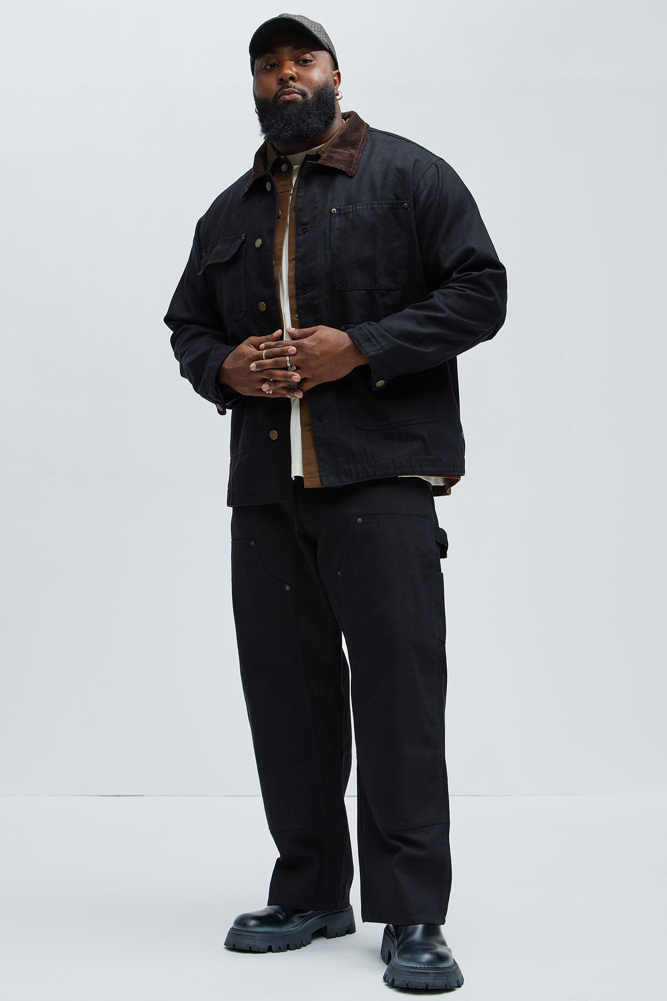 Alexander Utility Canvas Chore Jacket - Black - Image 11