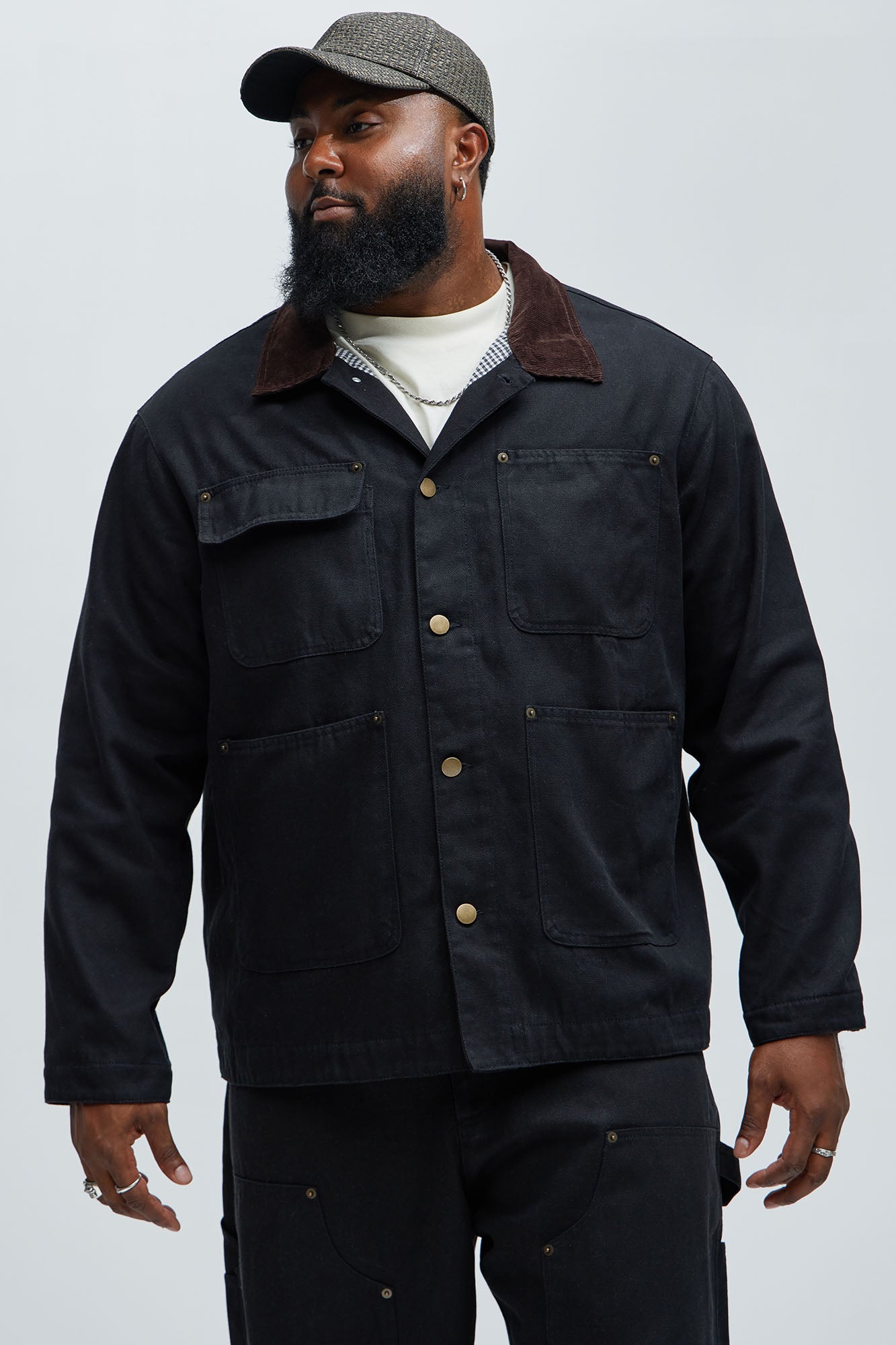 Alexander Utility Canvas Chore Jacket - Black - Image 10