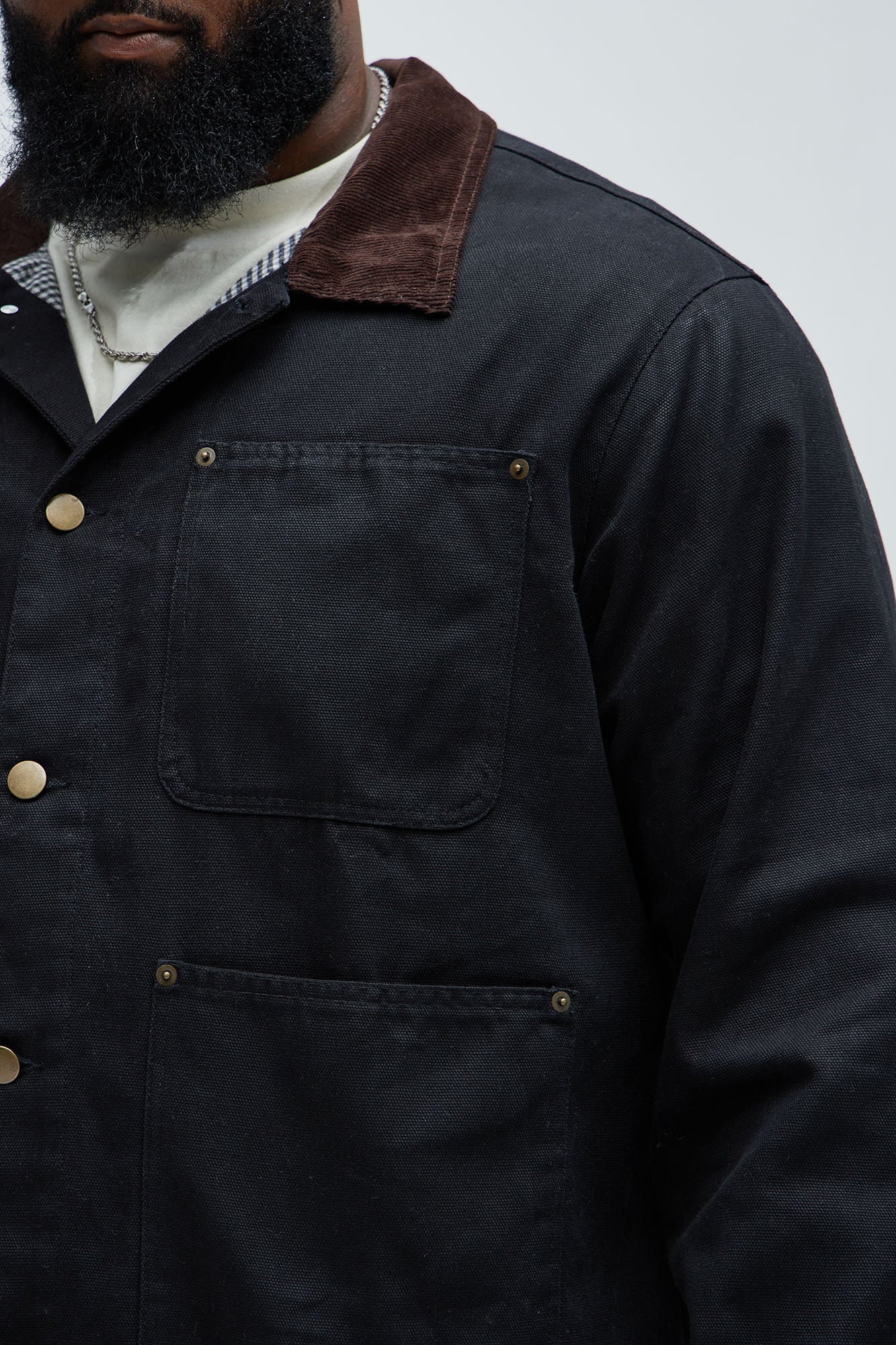 Alexander Utility Canvas Chore Jacket - Black - Image 12