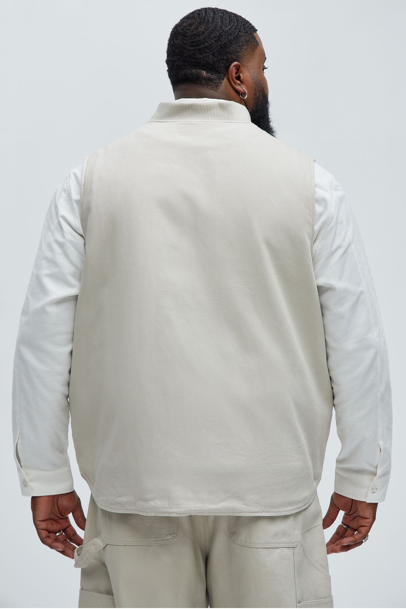 Alexander Utility Canvas Vest - Off White - Image 13