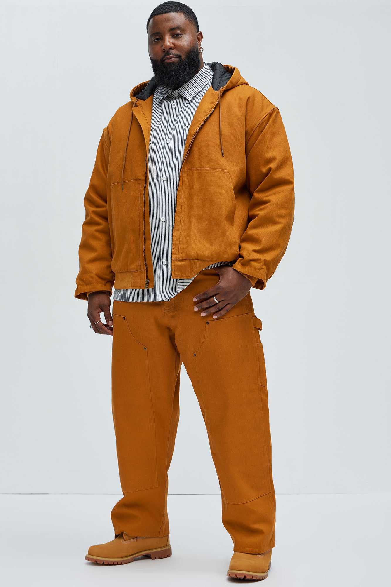 Alexander Utility Canvas Hooded Jacket - Tan - Image 9