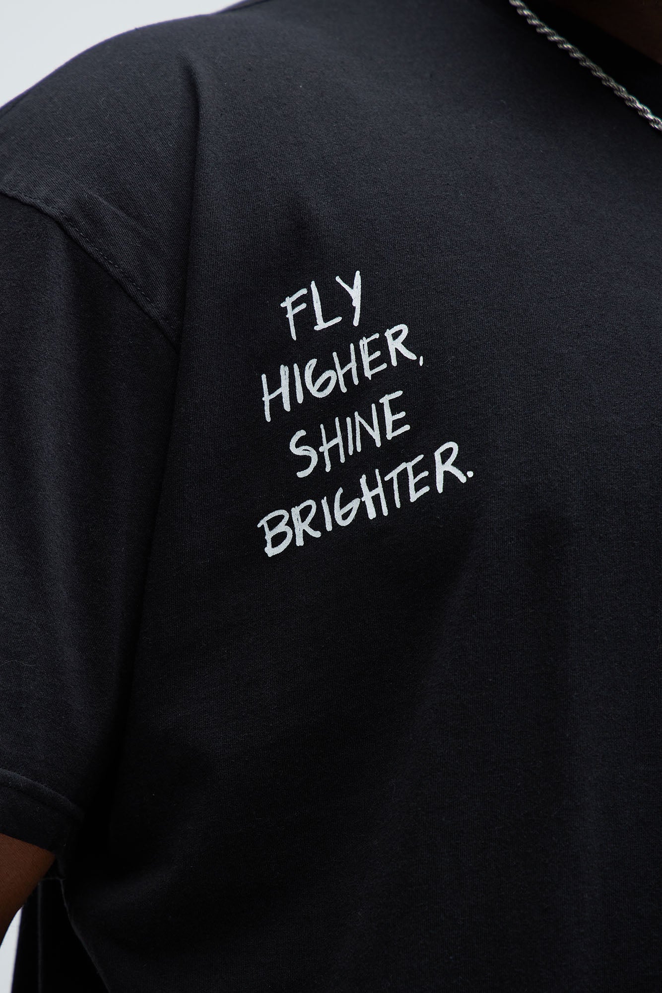 Fly Higher Shine Brighter Short Sleeve Tee - Black - Image 8